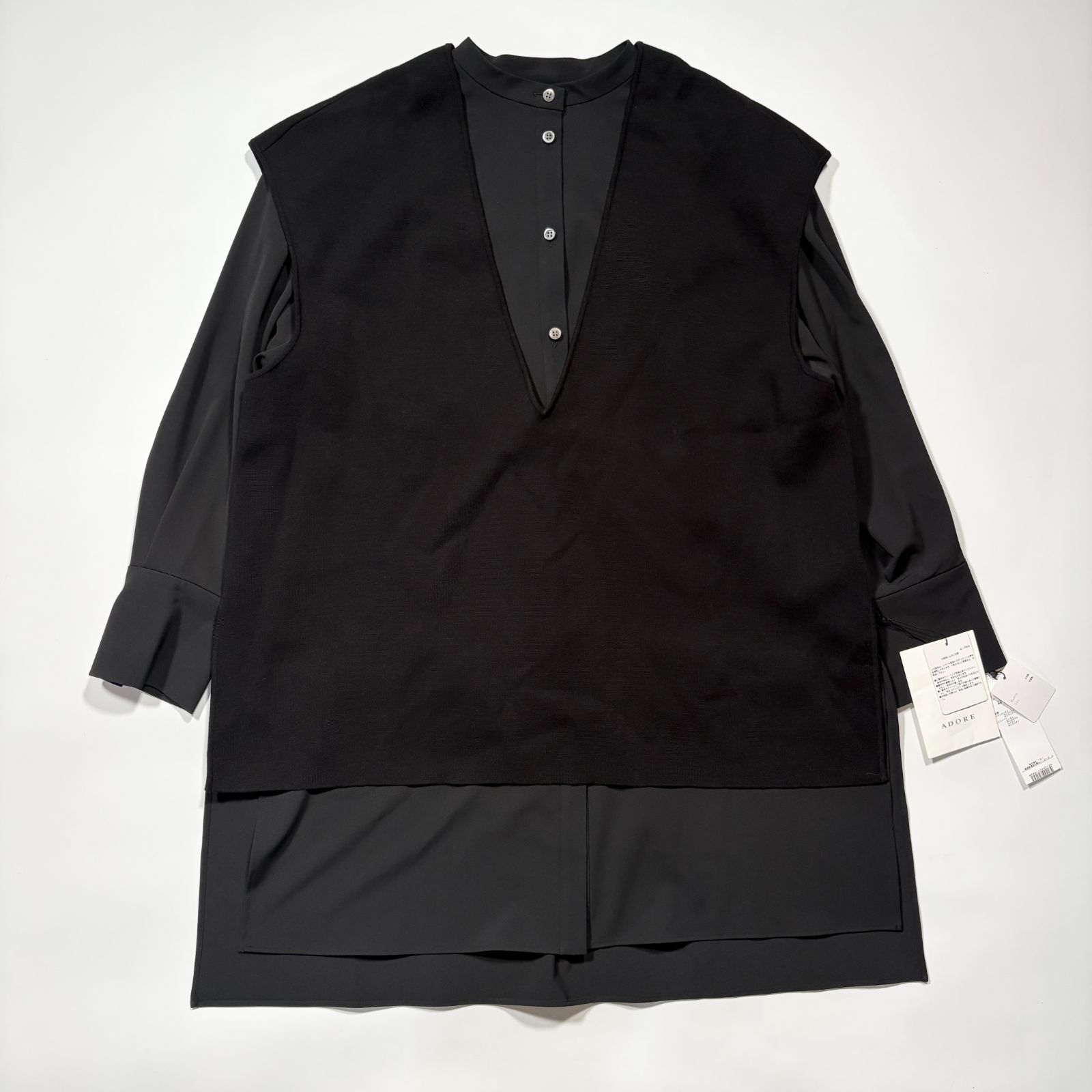 新品タグ付】ADORE アドーア クリアストレッチレイヤード ベスト