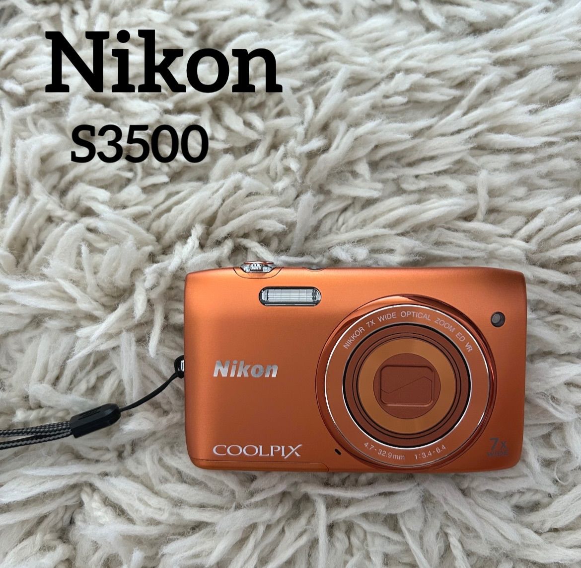 ✨極美品✨】Nikon COOLPIX S3500 コンデジ 平成レトロ オレンジ