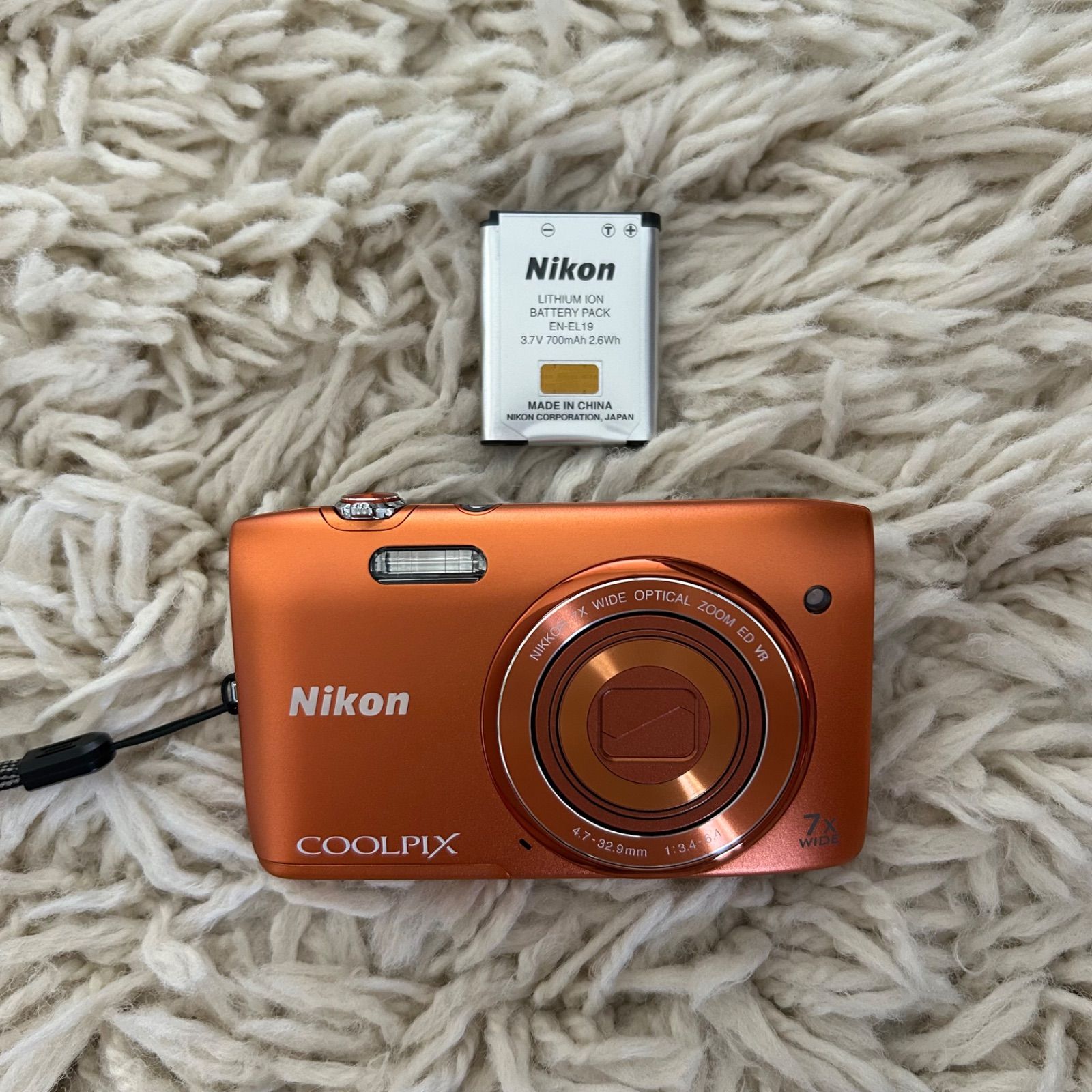 ✨極美品✨】Nikon COOLPIX S3500 コンデジ 平成レトロ オレンジ 