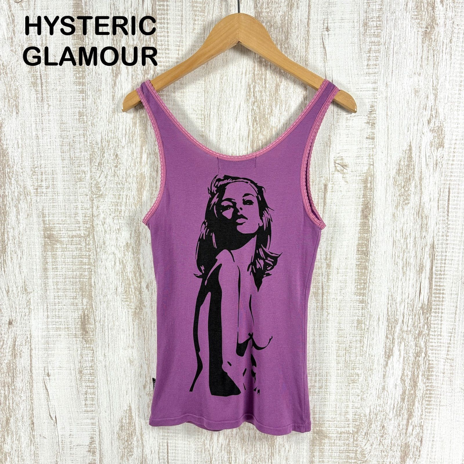 y2k❤️00s HYSTERIC GLAMOUR ヒスガール ラインタンクトップ y2k❤️00s HYSTERIC GLAMOUR ヒスガール ラインタンクトップ