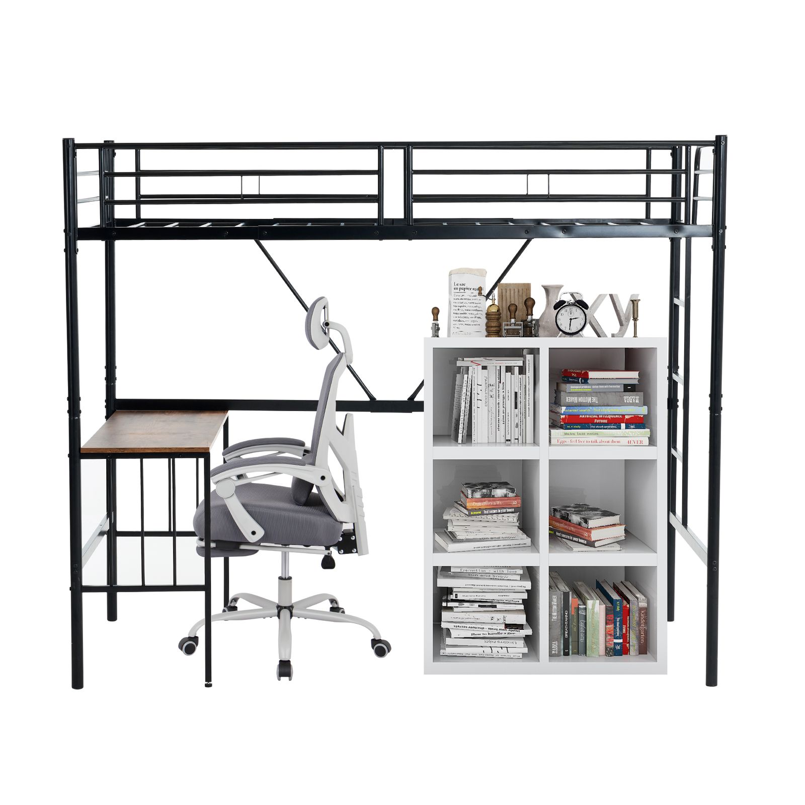 ロフトベッド 【新品】 ホワイトロフトベッド パイプベッド シングル