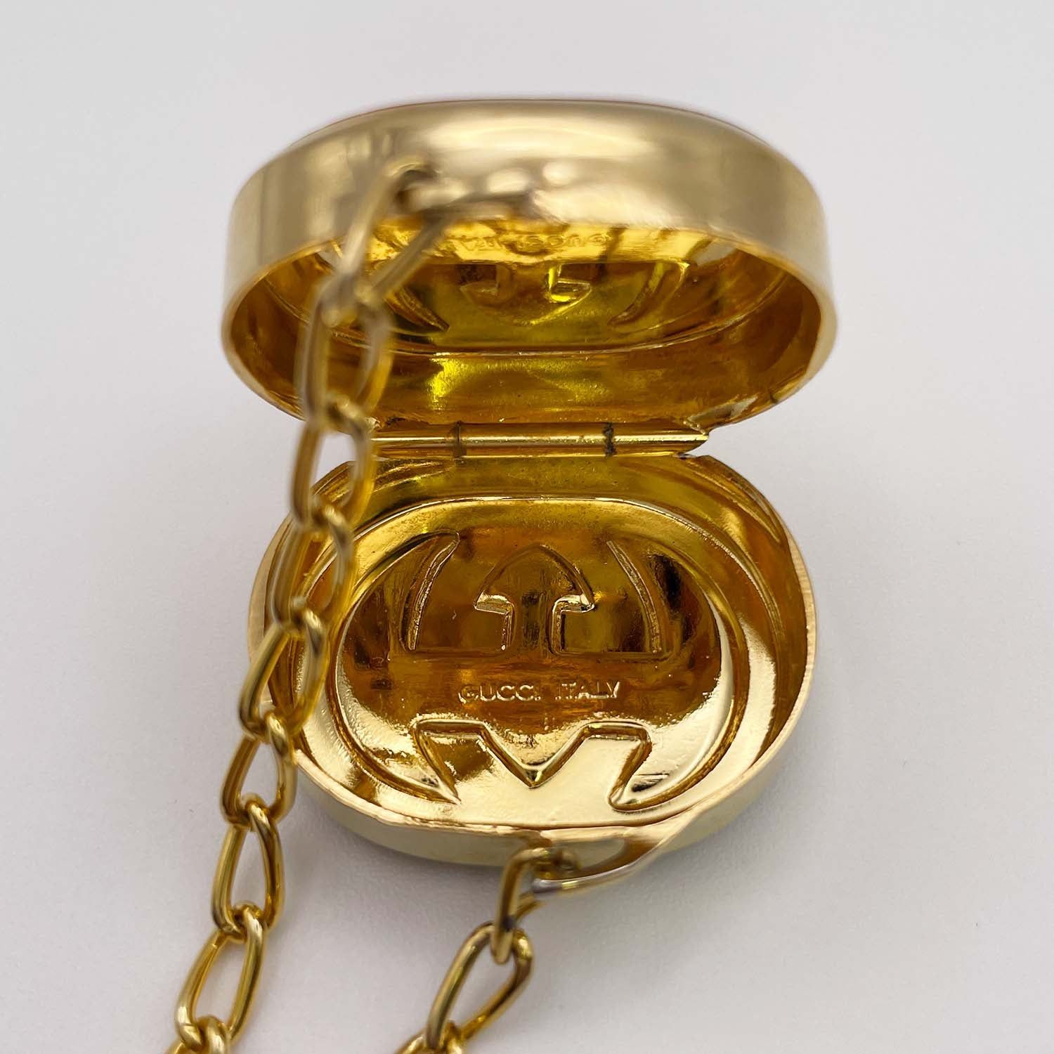 GUCCI グッチ オールド ピルケース インターロッキング ネックレス