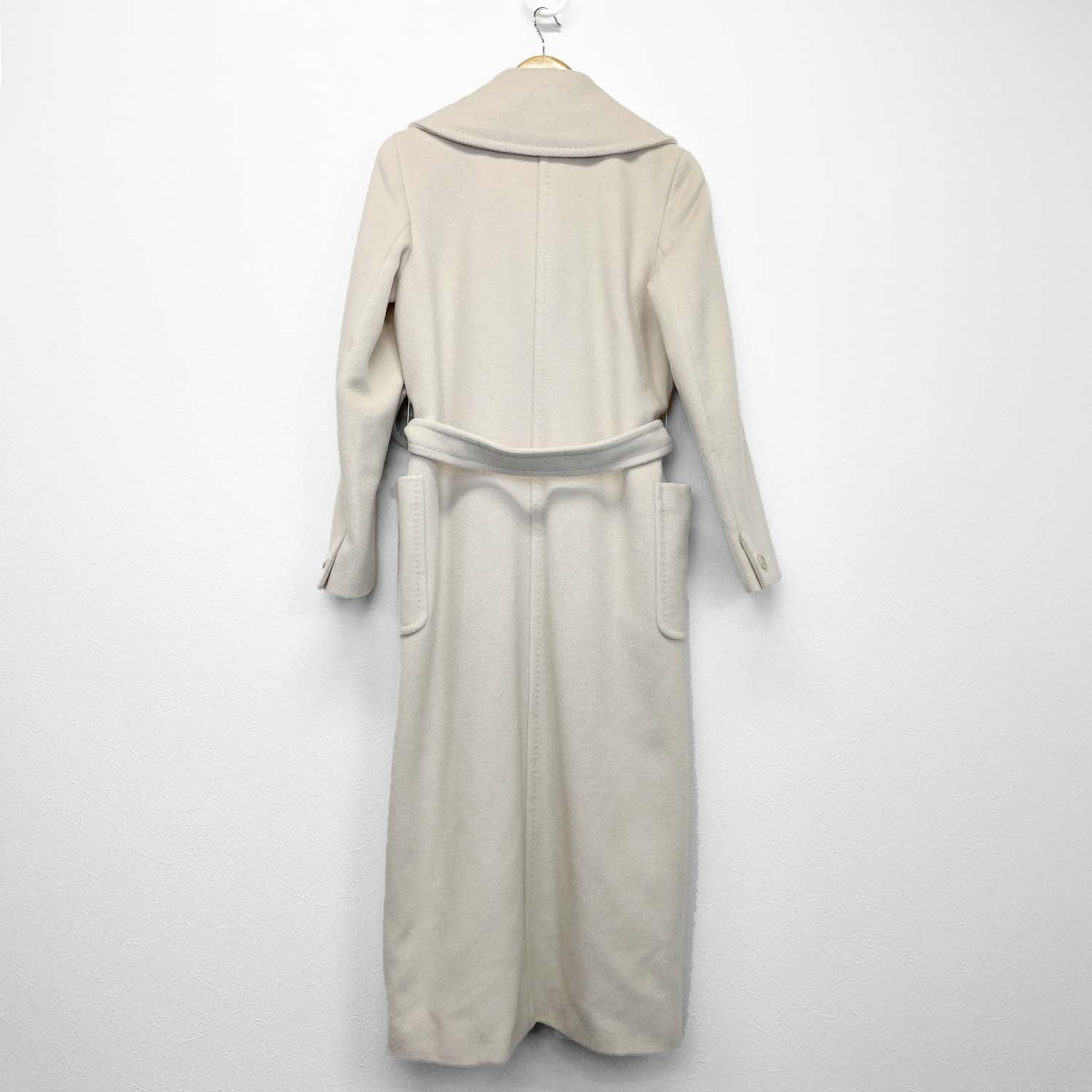 MAXMARA マックスマーラ 38 カシミヤ混 ガウンコート マキシ丈 ロング 