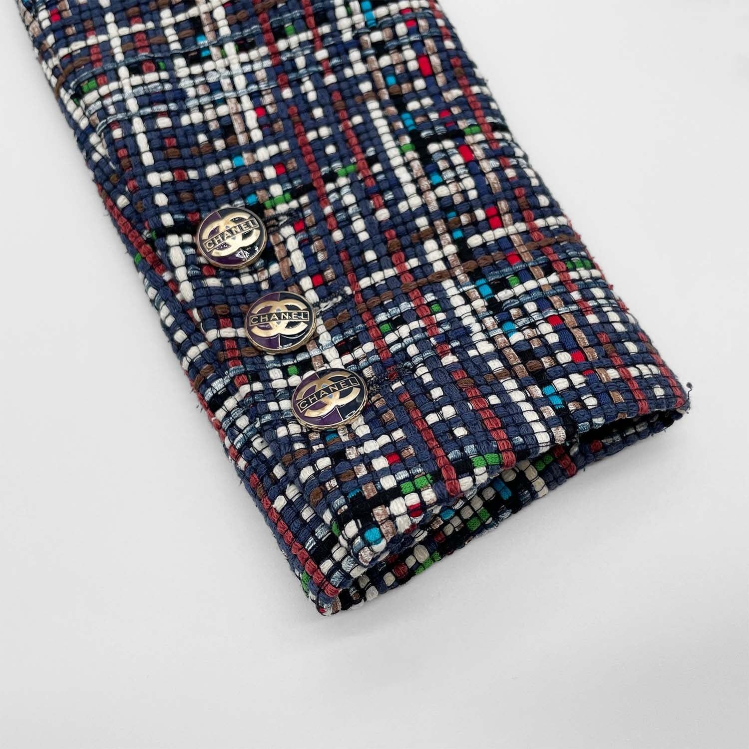 CHANEL シャネル 34 ココボタン ツイード ジャケット ココマーク釦 P56