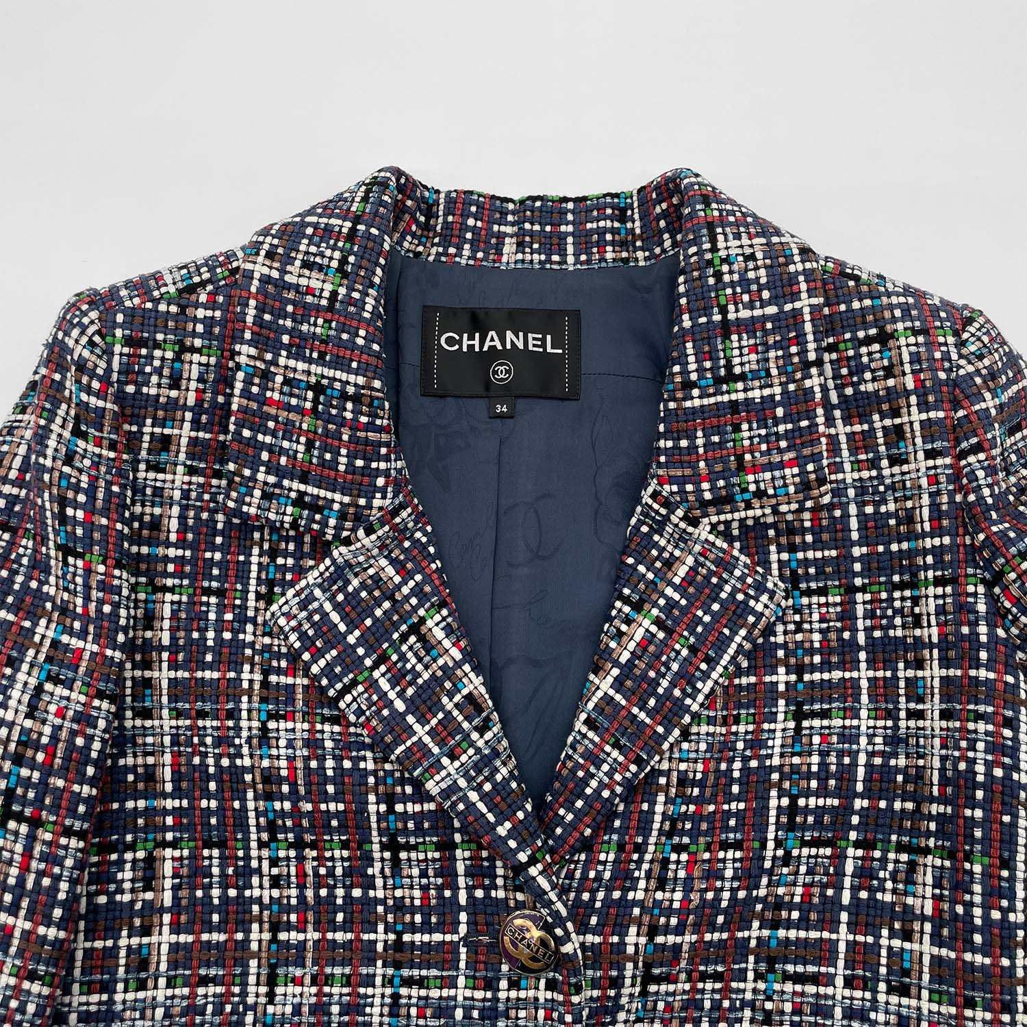 CHANEL シャネル 34 ココボタン ツイード ジャケット ココマーク釦 P56