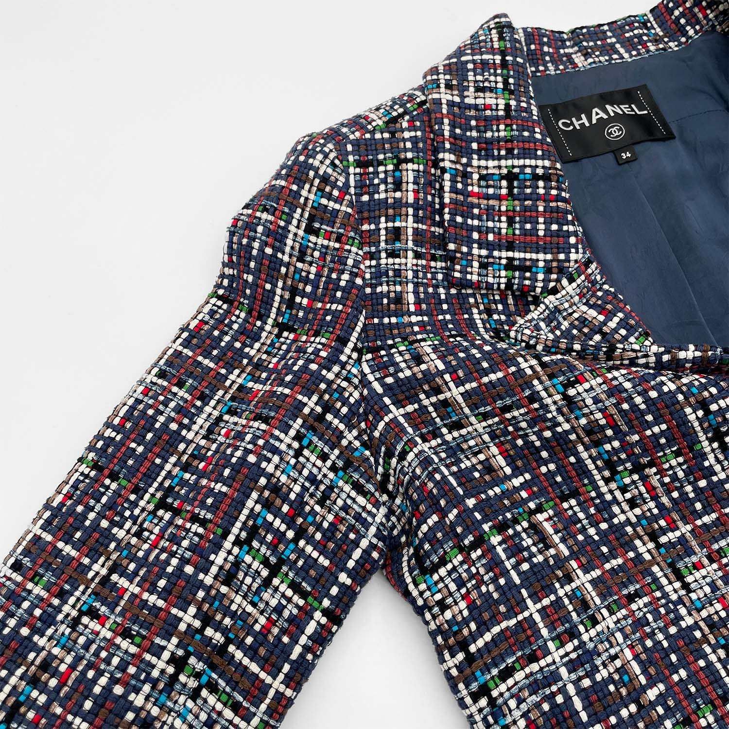 CHANEL シャネル ツイード ジャケット ココマーク ココボタン CHANEL シャネル 34 ココボタン ツイード ジャケット ココマーク釦 P56