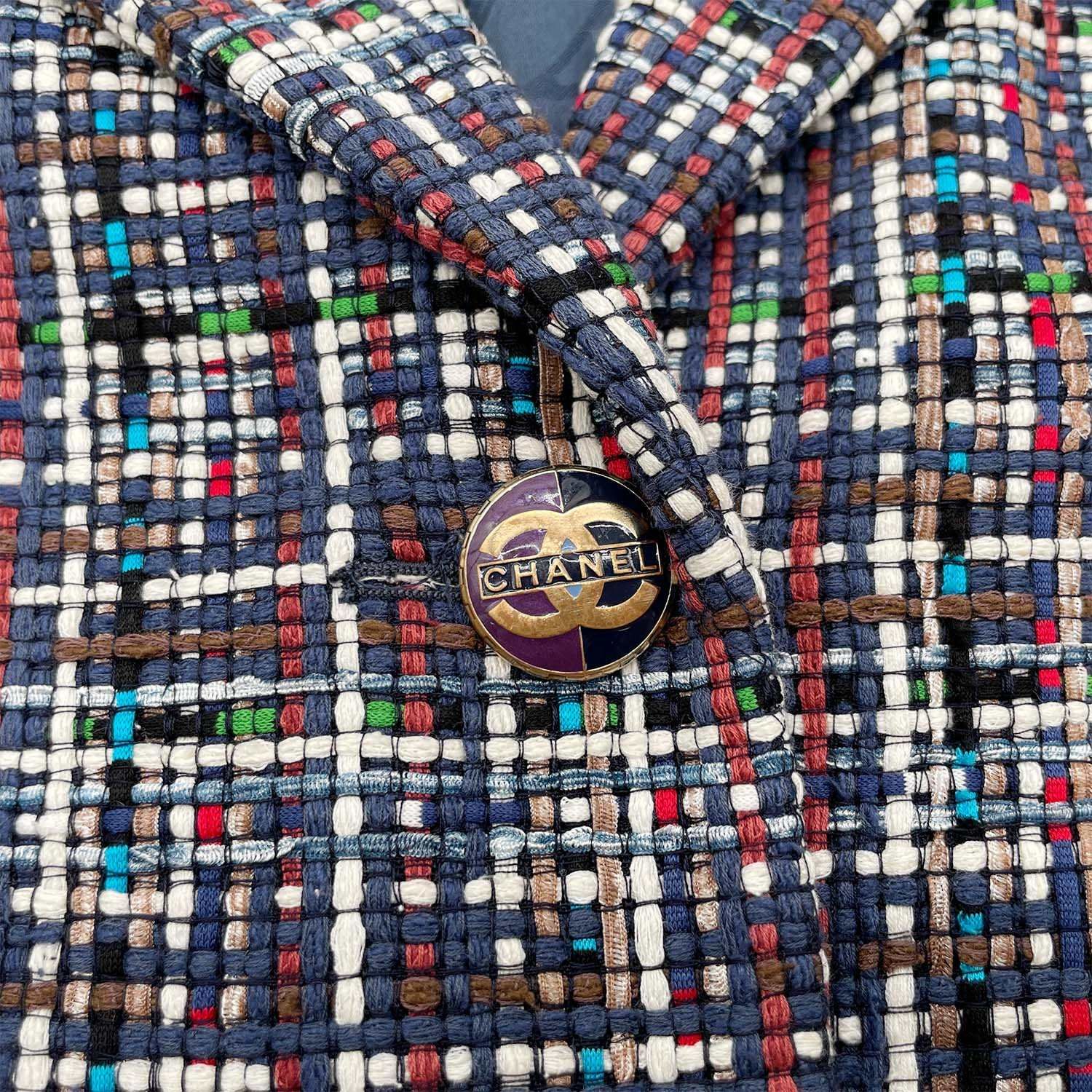 CHANEL シャネル 34 ココボタン ツイード ジャケット ココマーク釦 P56