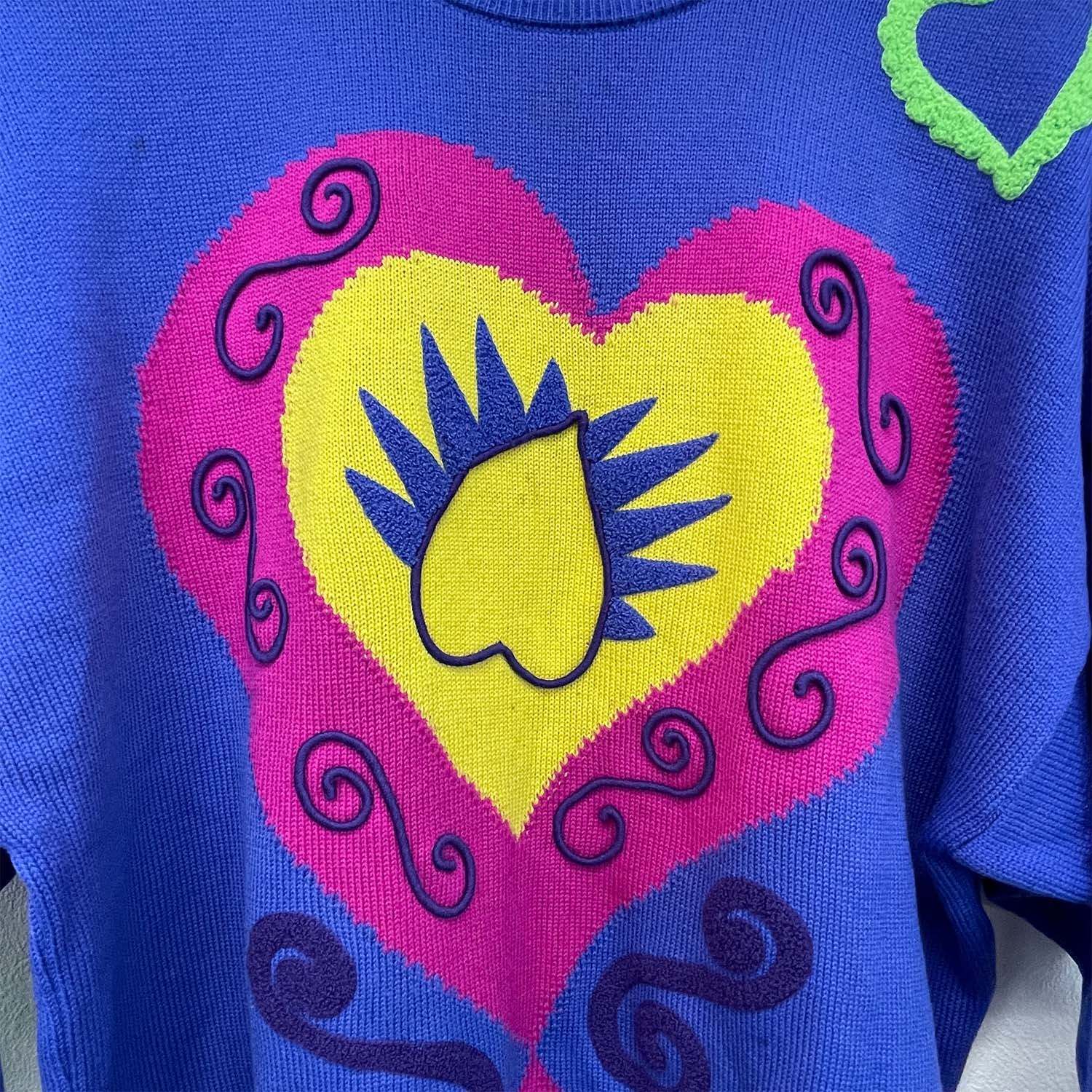 VERSACEジャンニヴェルサーチ赤緑ハートブラウスシャツ VERSACEジャンニヴェルサーチ赤緑ハートブラウスシャツ