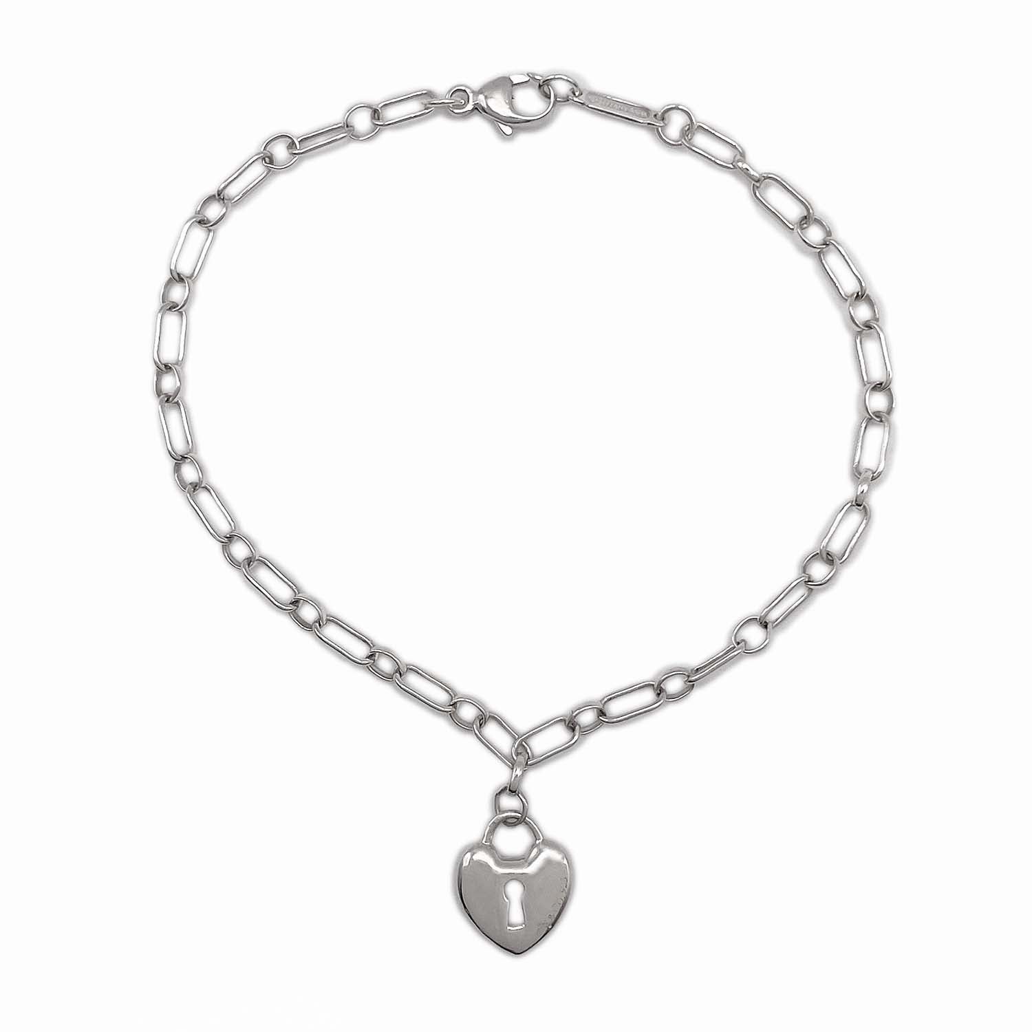 Tiffany&Co. ティファニー 17cm ハートロック ブレスレット SV925 新品 