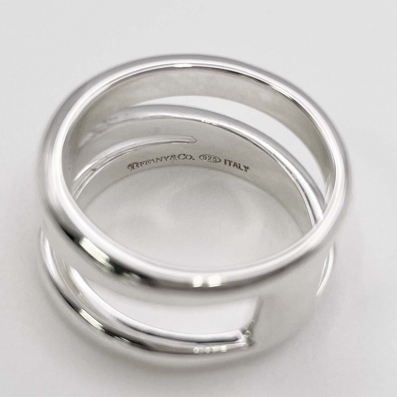 Tiffany & Co. ダイアゴナルリング Tiffany&Co. ティファニー 14号 ダイアゴナル リング SV925 新品仕上済