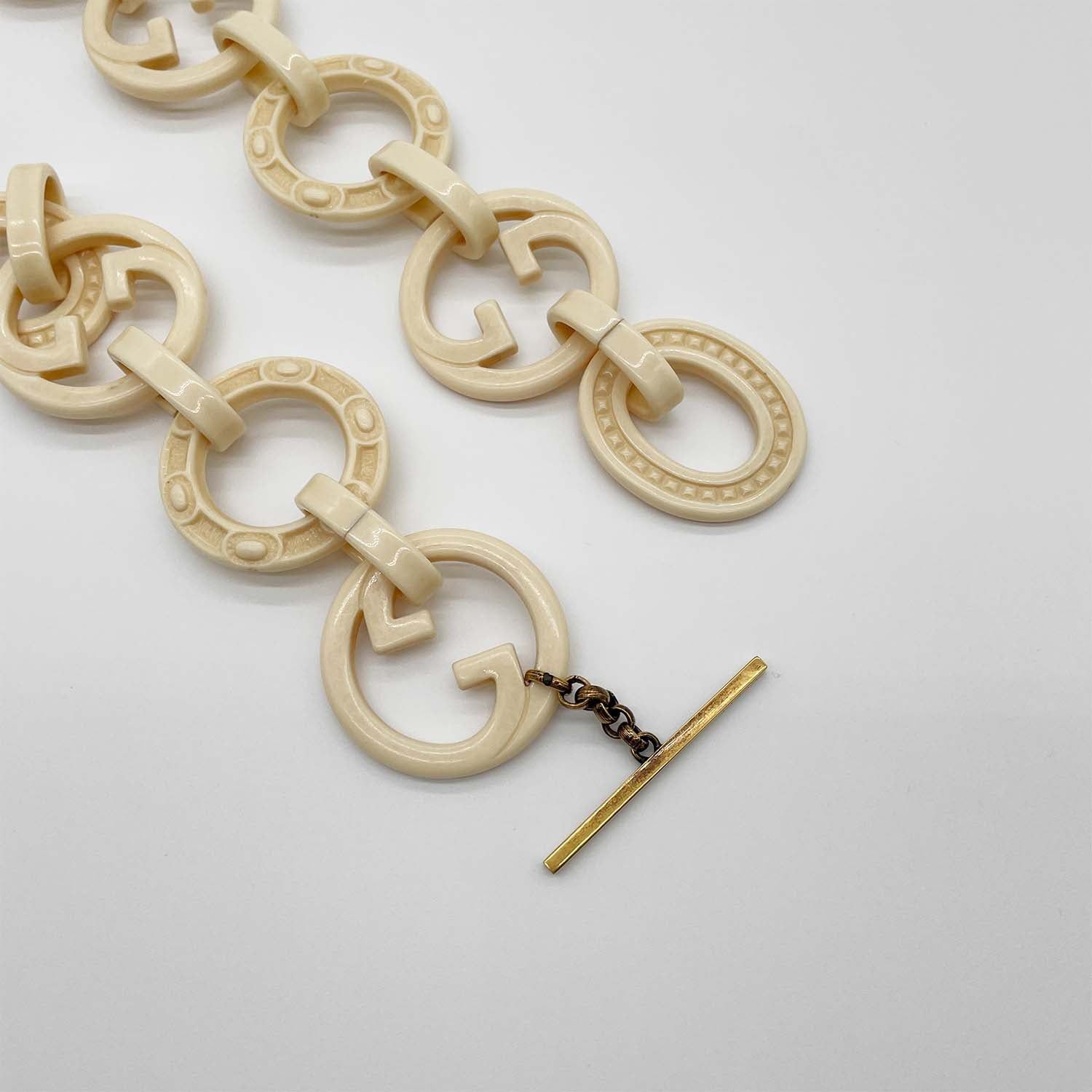 GUCCI グッチ 42cm チェーンベルト ウエストマーク インターロッキング