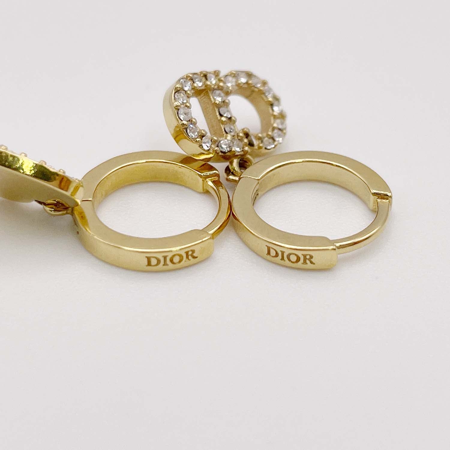 Dior ディオール フープ ピアス CDロゴ ハート ゴールド スイング