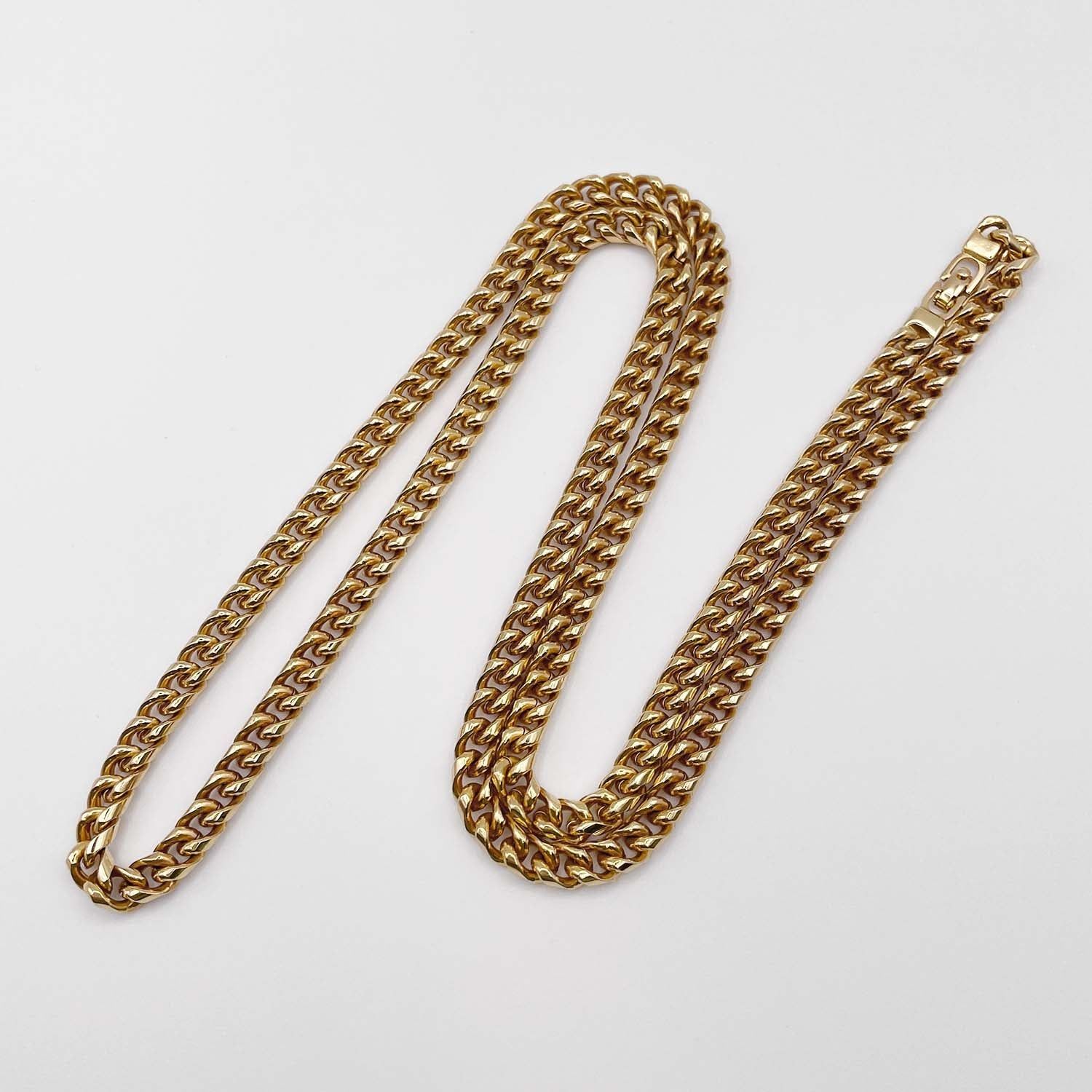 DIOR ディオール ネックレス 82cm 喜平 ロング チェーン 太め