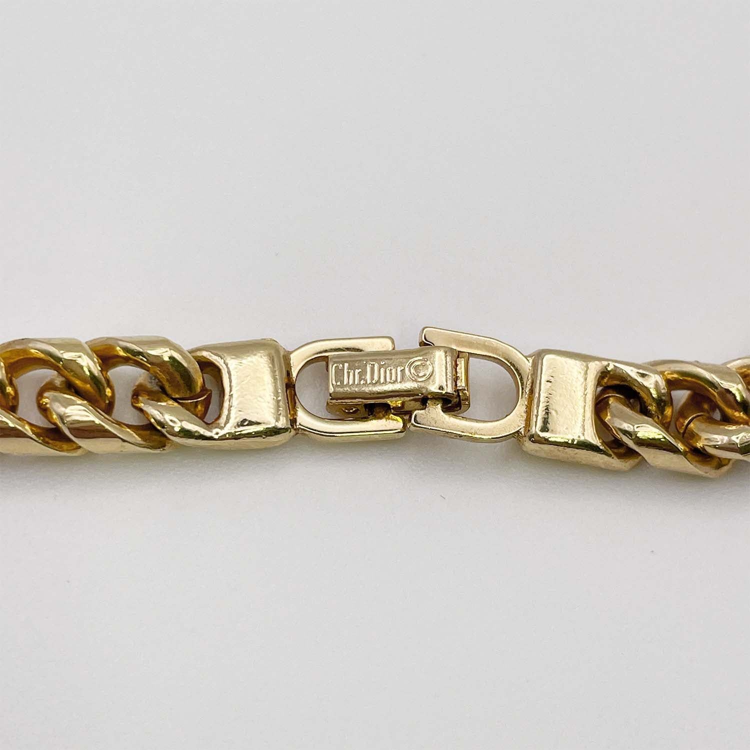 Christian Dior ネックレス　ロング　チェーン　喜平　ゴールド Christian Dior クリスチャンディオール ロゴ 喜平 ロングチェーン
