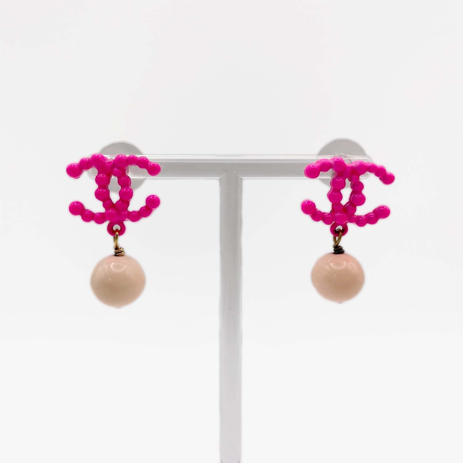 CHANEL シャネル ココマーク ピアス スイング ボール 04A ネオンカラー