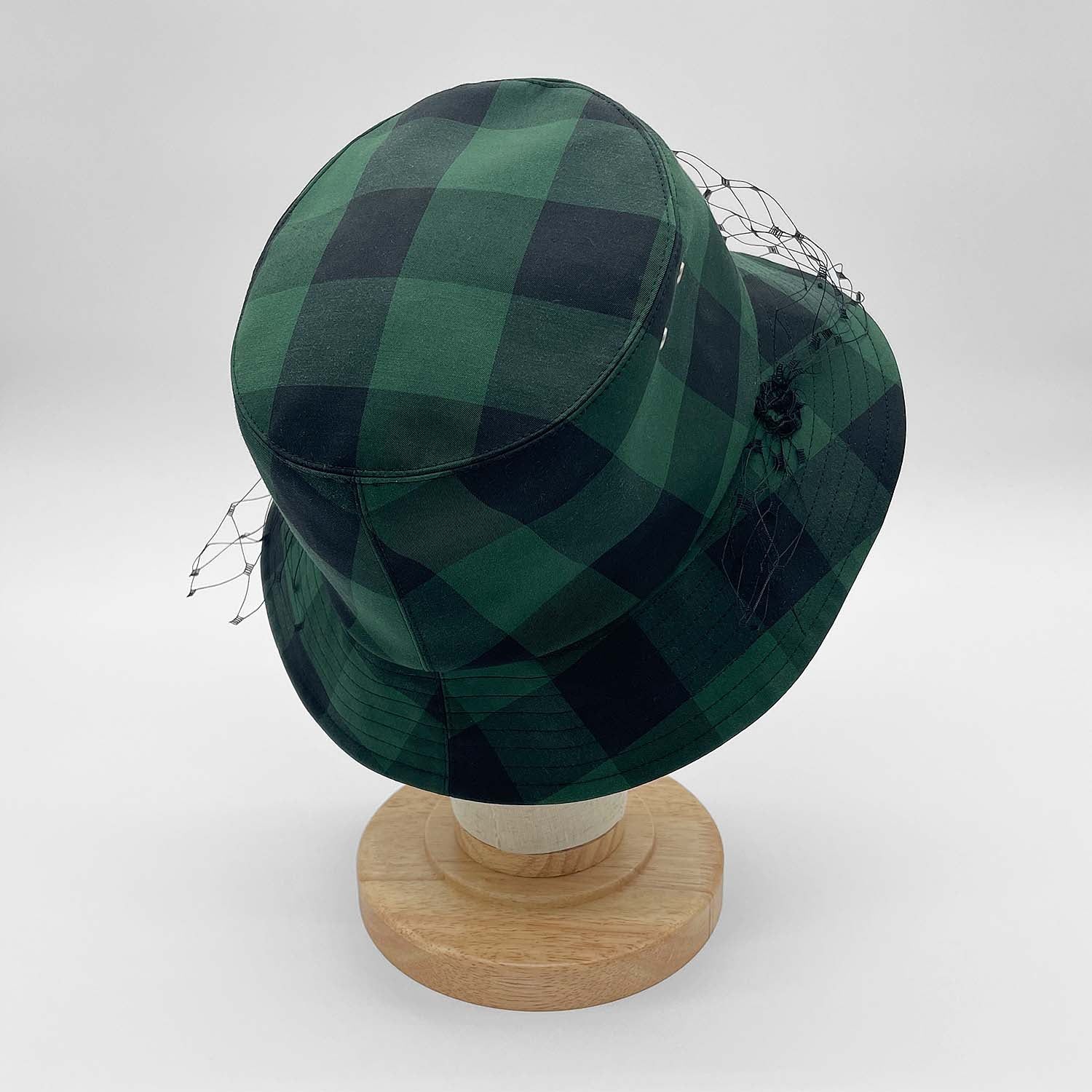 Dior ディオール TEDDY-D ボブハット ベール付き チェック×トロッター