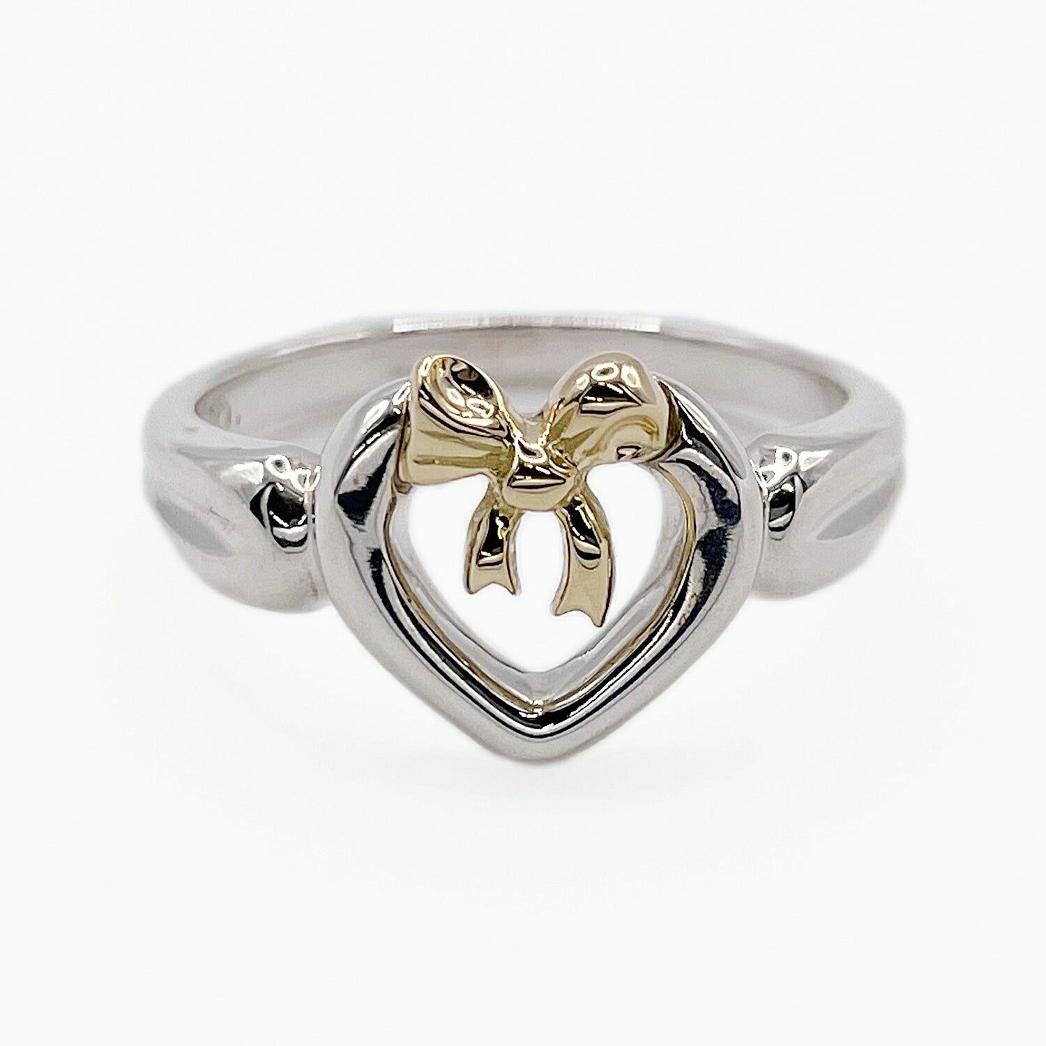 ティファニー ハート コンビ リング 925 750 13号 ティファニー ハート