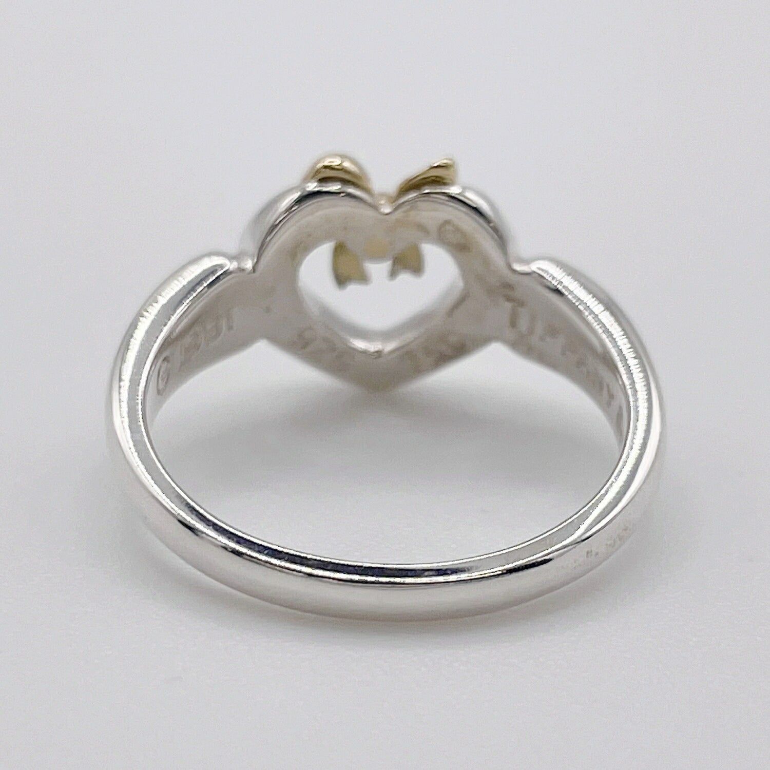 Tiffany&Co. ティファニー 13号 リボン ハート リング 925 750