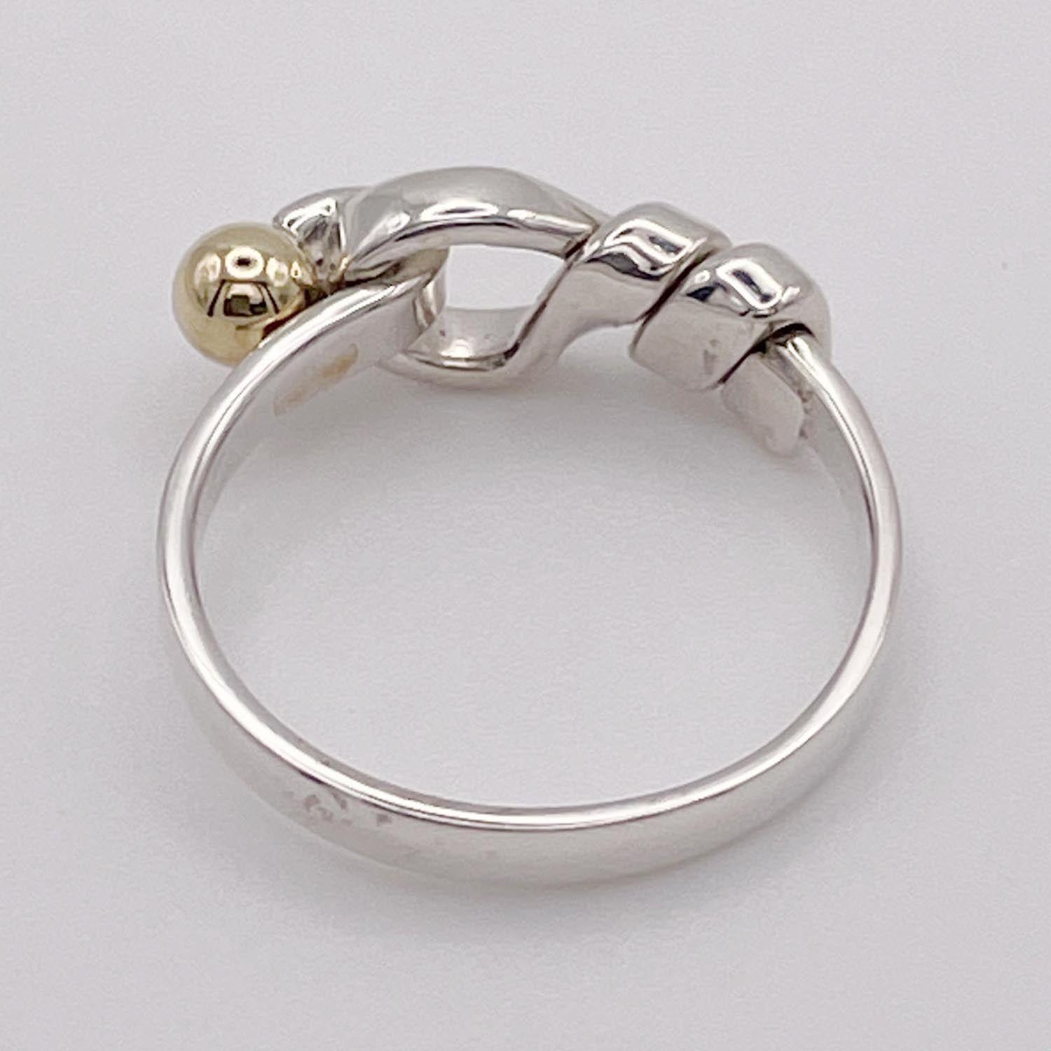 Tiffany&Co. ティファニー 12号 フック＆アイ リング 925 750 新品仕上