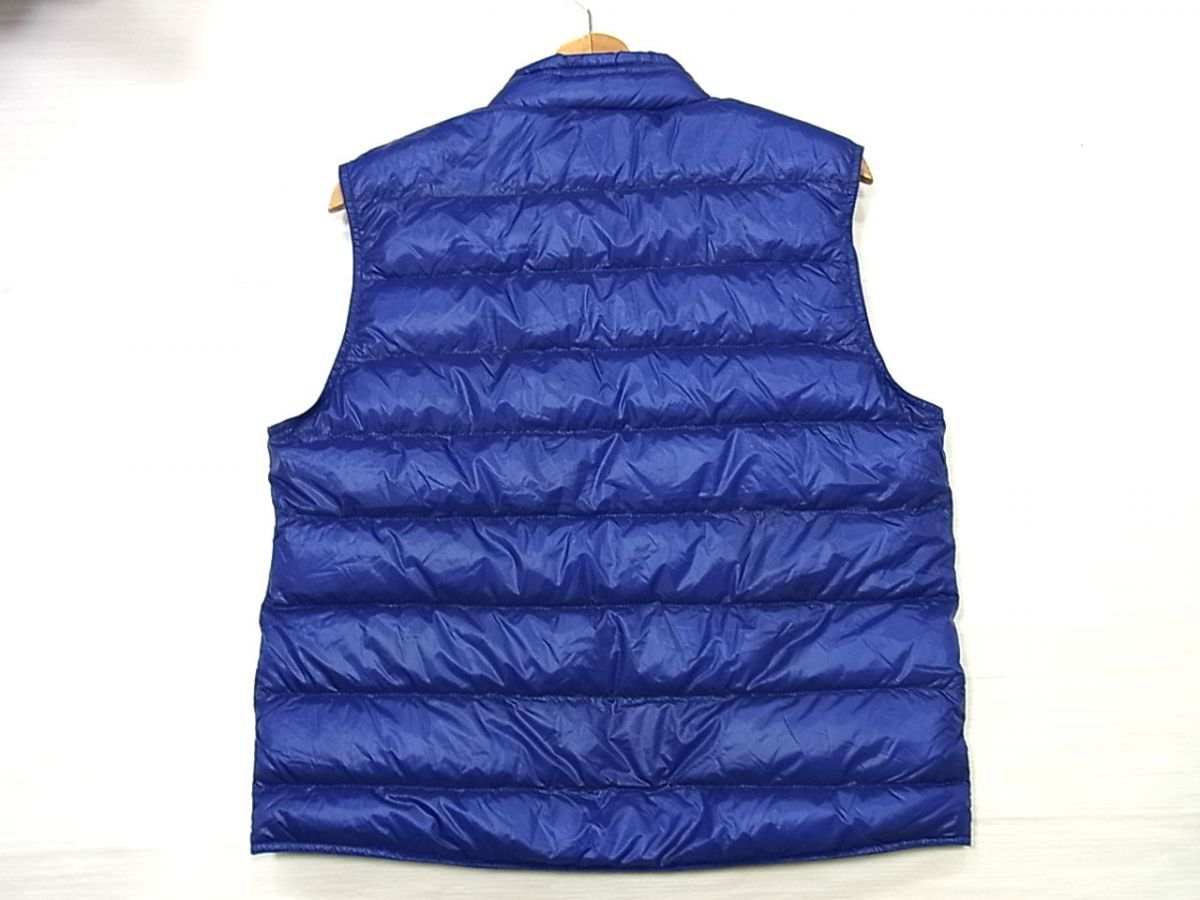 美品☆MONCLER モンクレール GUI GILET ダウンベスト 20AW メンズ ブルー Wジップ ロングセゾン Wジップ ジップベスト 収納ポーチ付き クーポン配布中】美品☆MONCLER モンクレール GUI GILET ダウンベスト