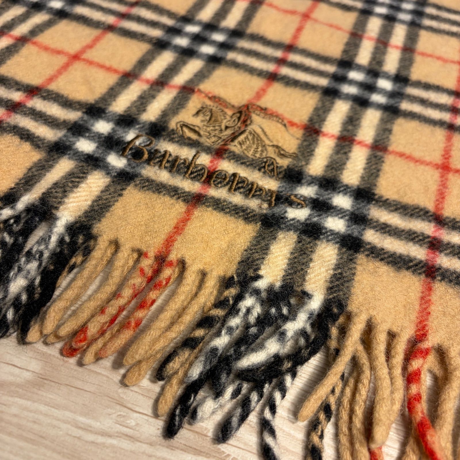✨Burberry バーバリー ひざ掛け マフラー ストール ウール100％ ノバ
