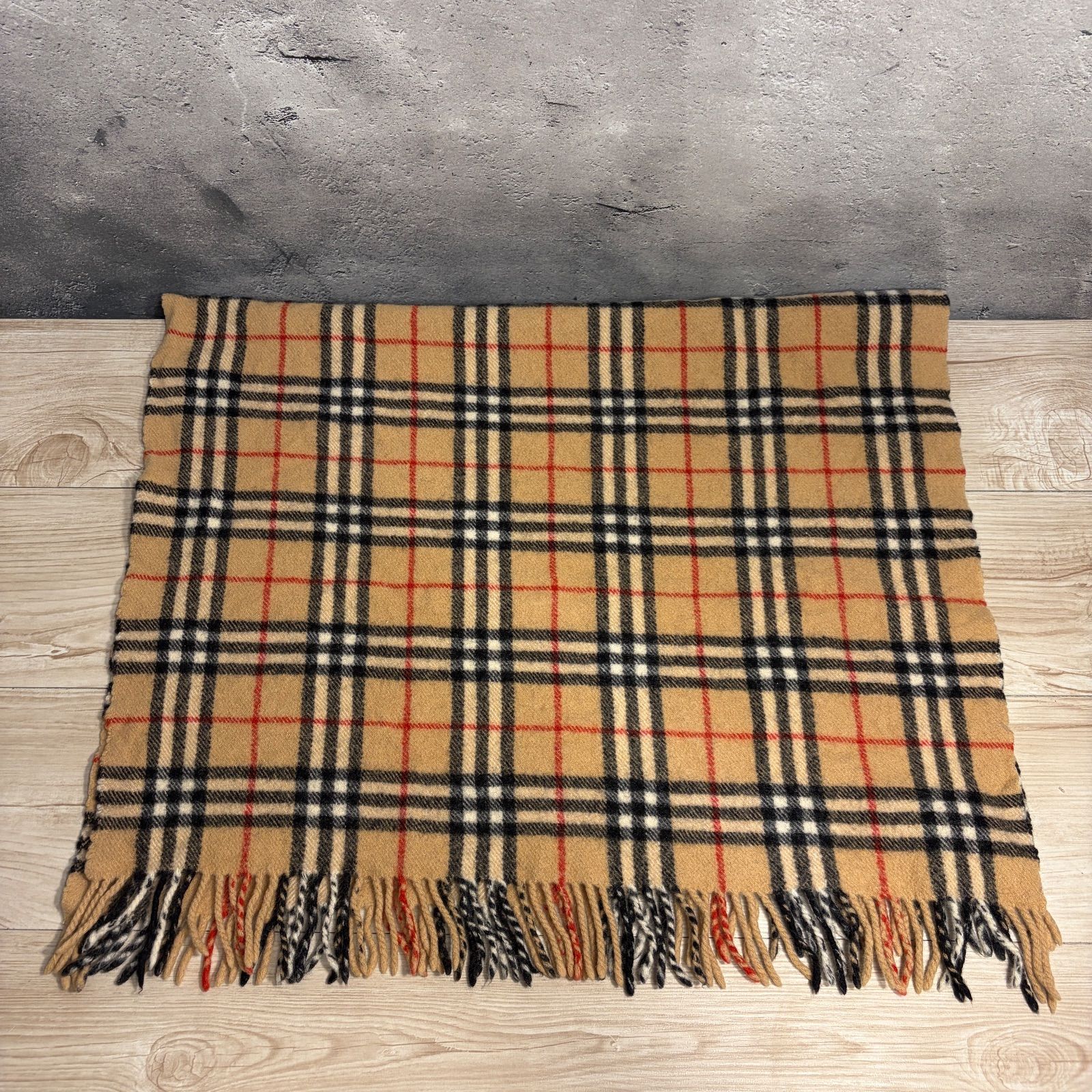 ✨Burberry バーバリー ひざ掛け マフラー ストール ウール100％ ノバ