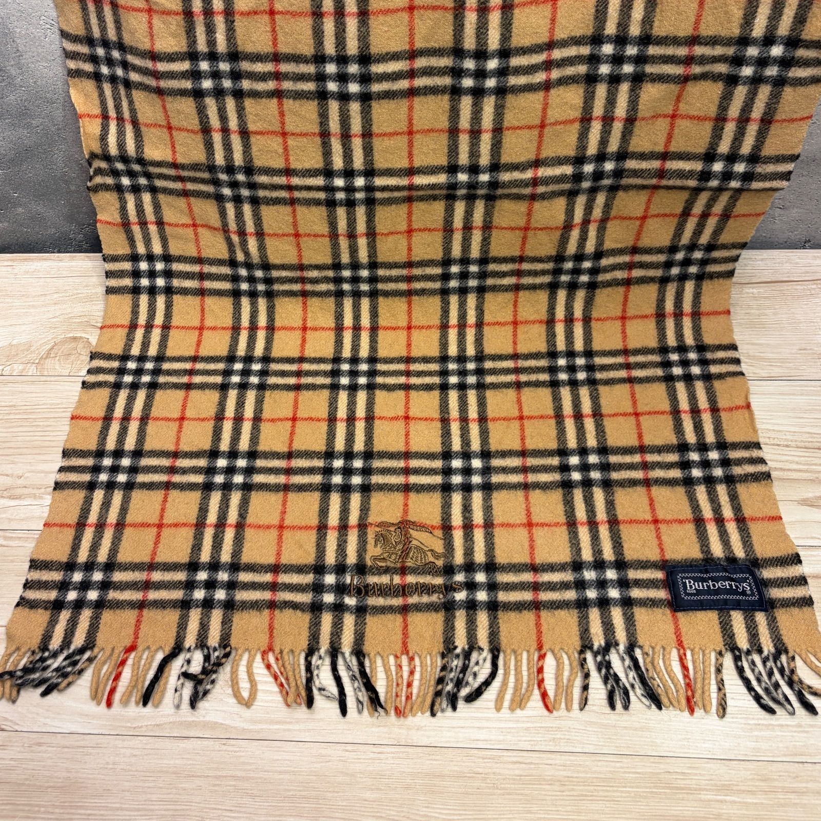 ✨Burberry バーバリー ひざ掛け マフラー ストール ウール100％ ノバ