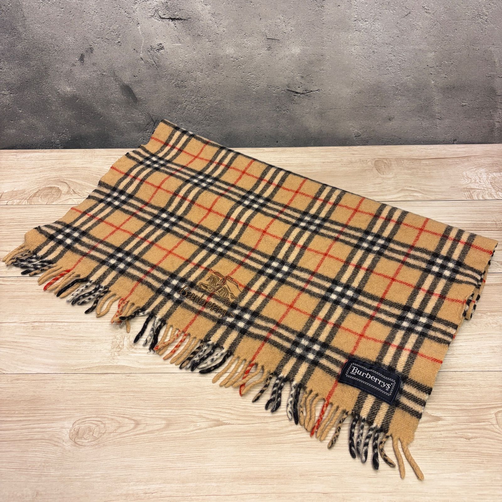 ✨Burberry バーバリー ひざ掛け マフラー ストール ウール100％ ノバ