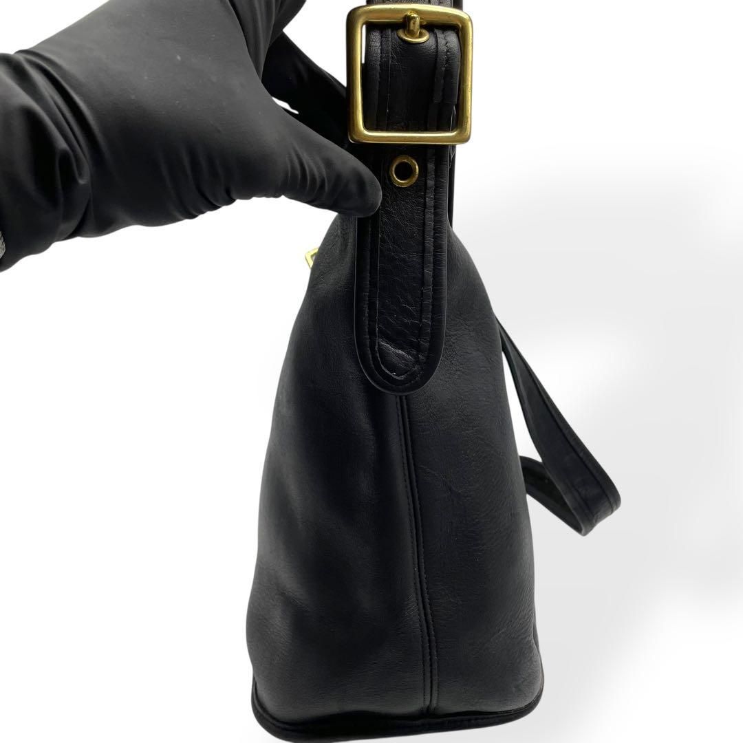 【美品】コーチ 9953 バケツ型ショルダーバッグ レザー 斜め掛け 肩掛け 黒 COACH コーチ オールドコーチ 9953 ヴィンテージ ショルダーバッグ