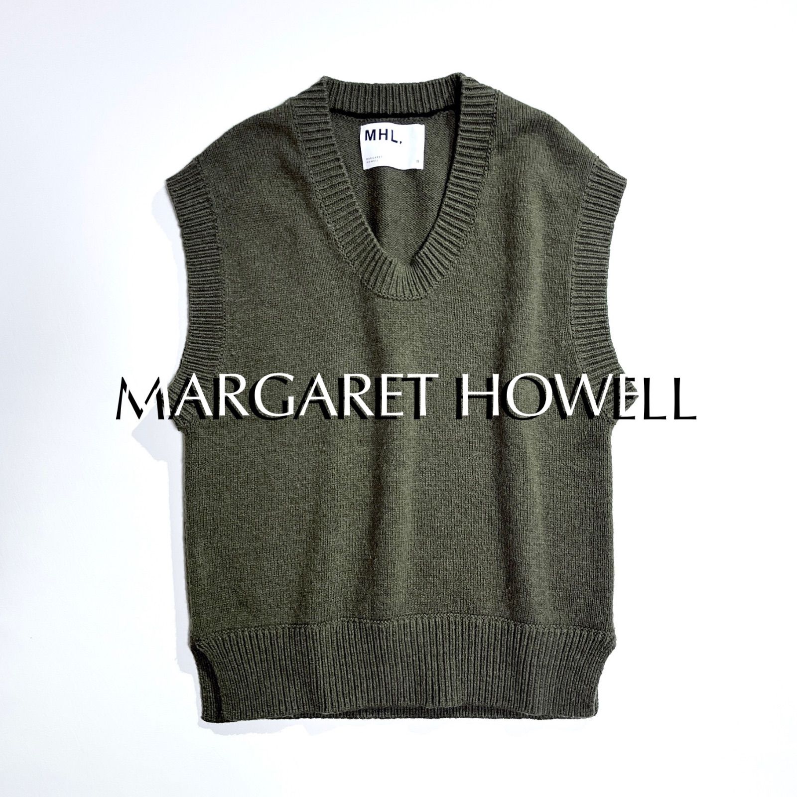 6090 【2025ss】 マーガレットハウエル コットンカシミヤニットベスト 新品 2025 マーガレットハウエル コットンニットベスト2.5万 LOOK掲載