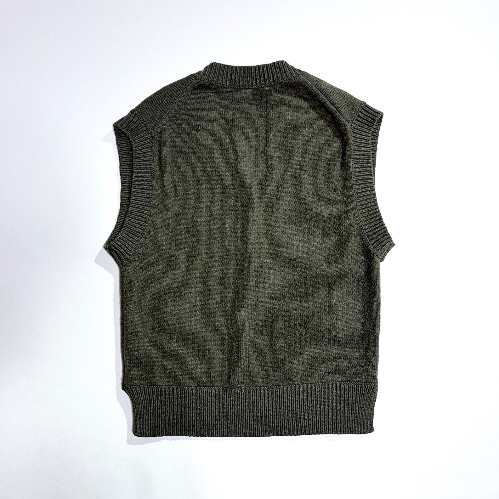 ★ 23AW Margaret Howell コットンウール ニットベスト ck67a MHL. Vネック ベスト 2022AW 毛 ウール ニットベスト