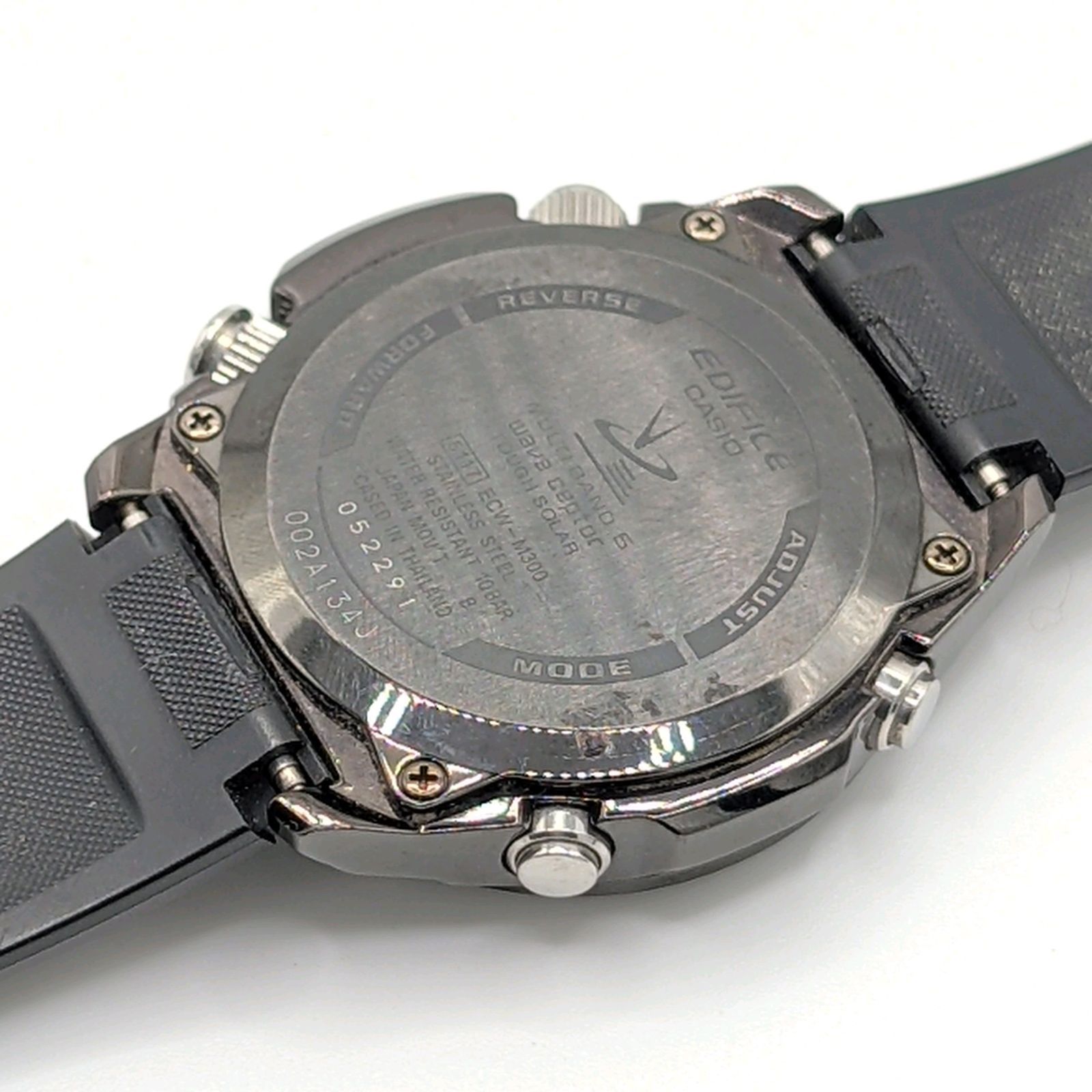 CASIO EDIFICE ECW-M300 Watch Solar Men's Round Date Black Dial