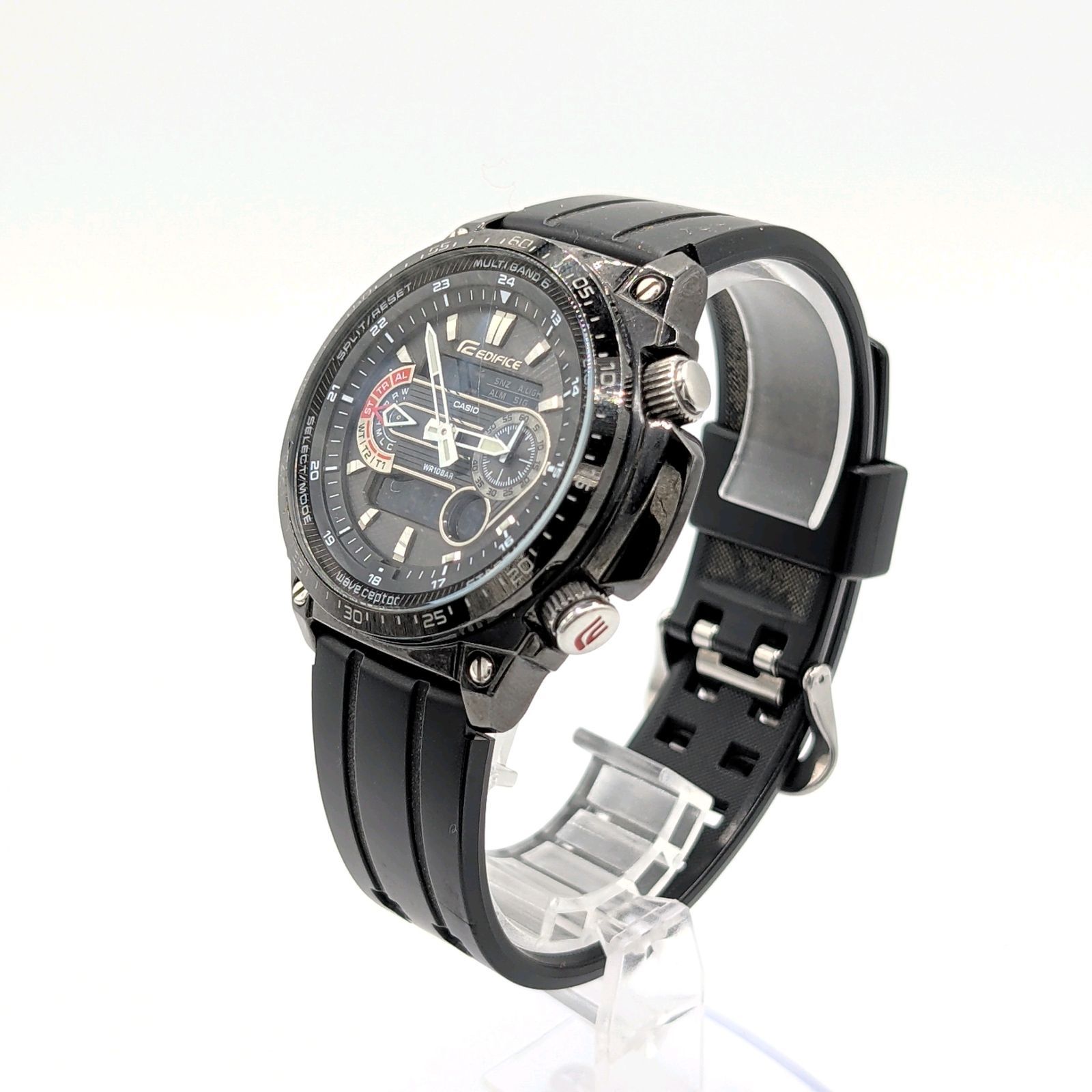 CASIO EDIFICE ECW-M300 Watch Solar Men's Round Date Black Dial