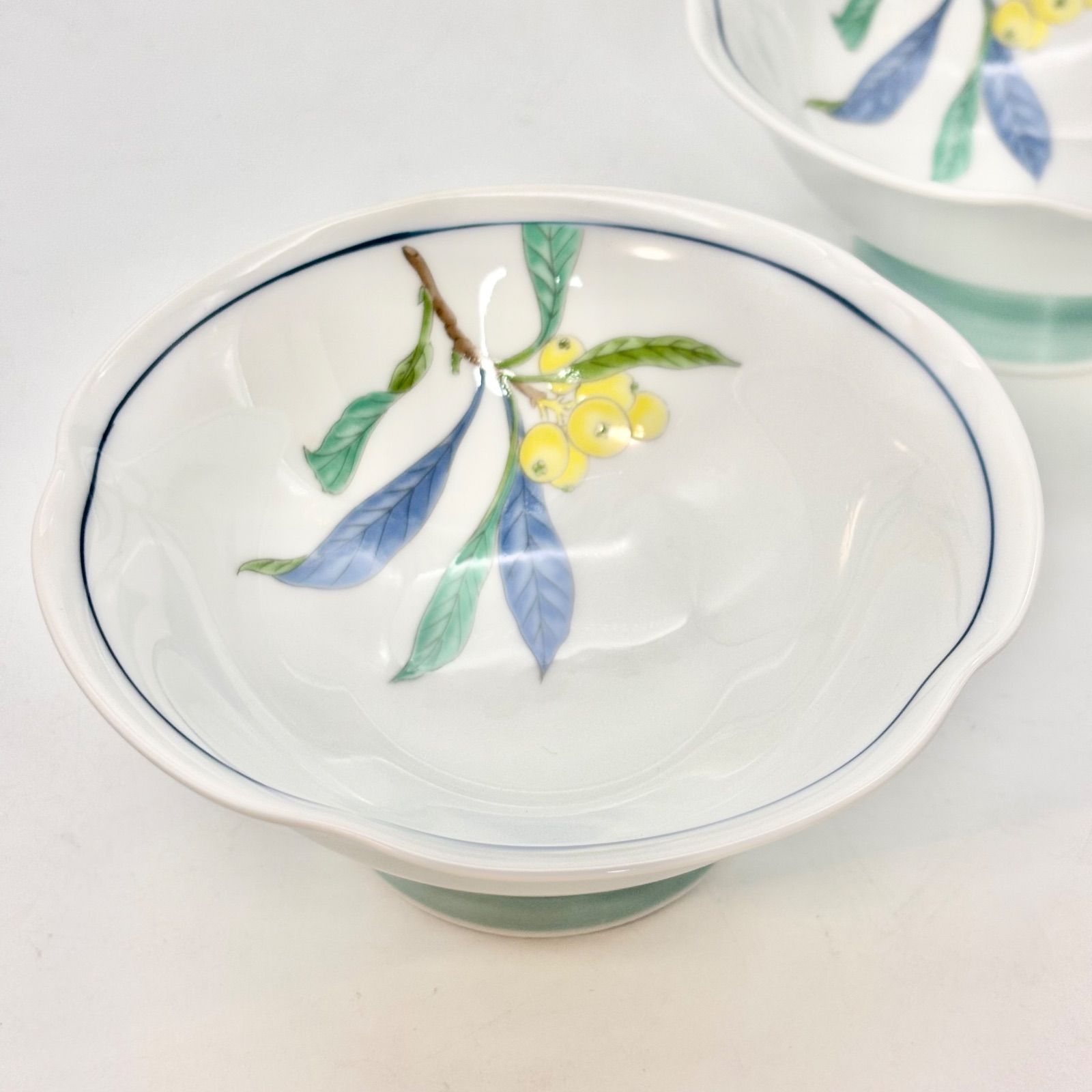 深川製磁 びわ 高台小鉢 5客白磁 深川製磁 びわ 高台小鉢 5客白磁 びわ 5客白磁 深川製磁 高台小鉢