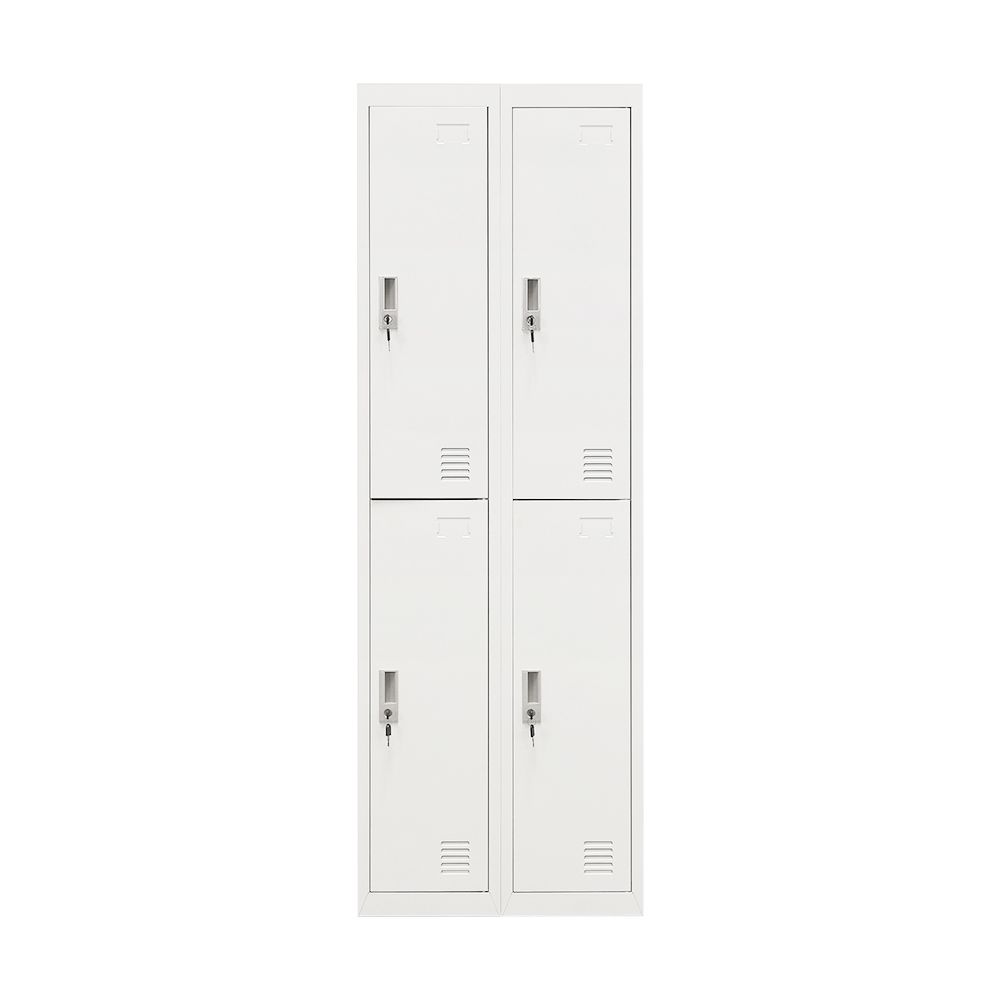 ロッカー スチールロッカー オフィスロッカー 脚付き 4人用 ホワイト 鍵付き ロッカー おしゃれ スチールロッカー 脚付き 4人用 ホワイト 鍵付き