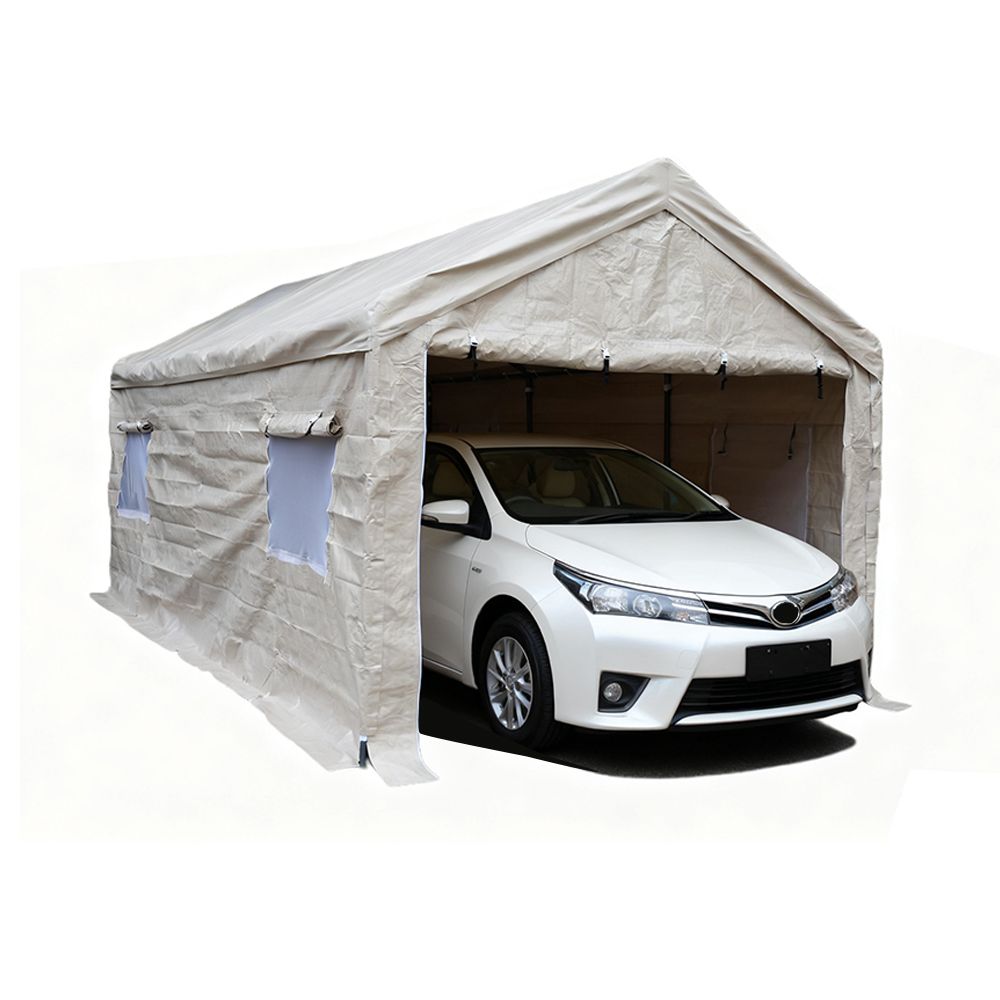 車庫テント【タイプB】 カバーなし UV ガレージテント BEIGE 車庫