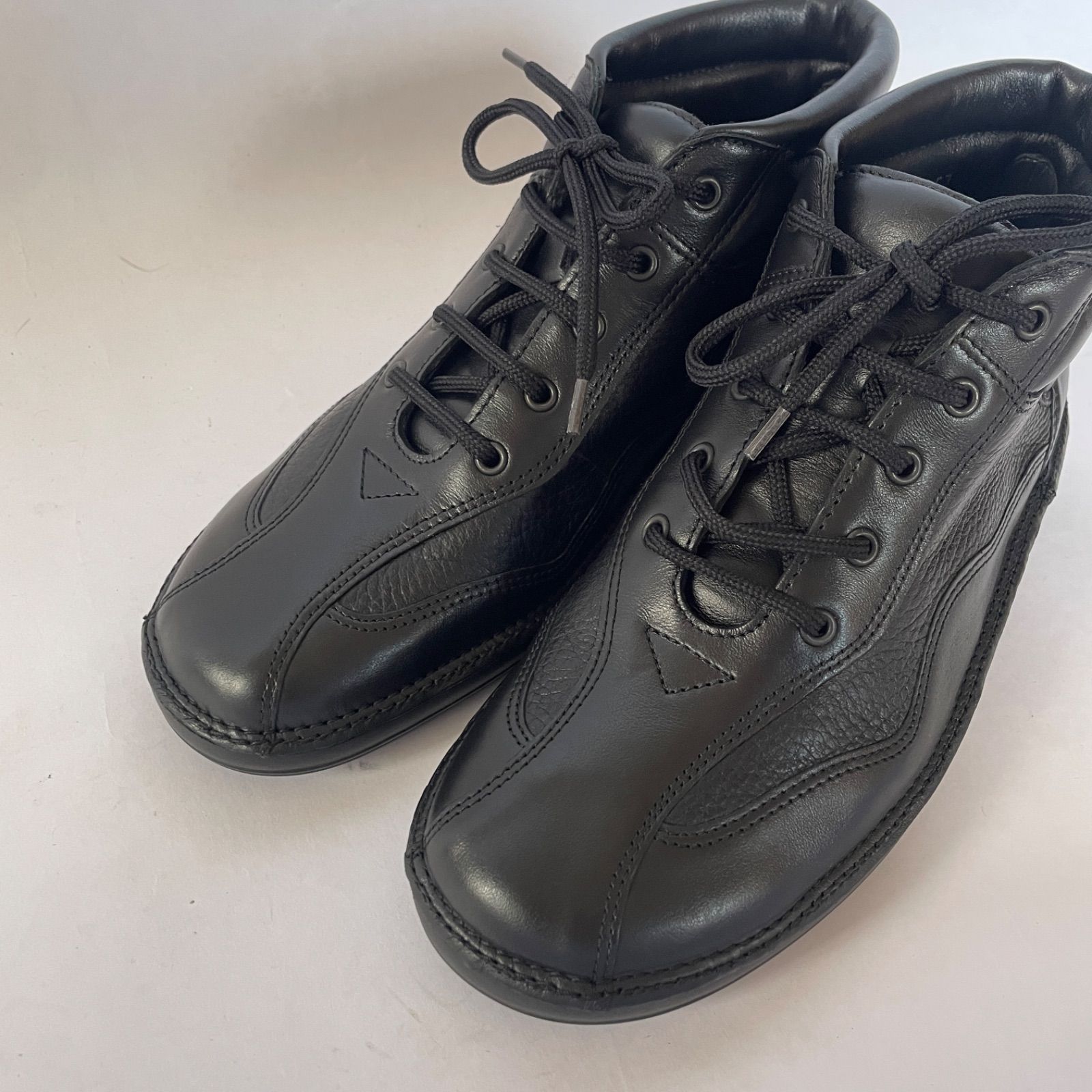 美品】Strober ストロバー レザー コンフォートショートブーツ 4 1/2