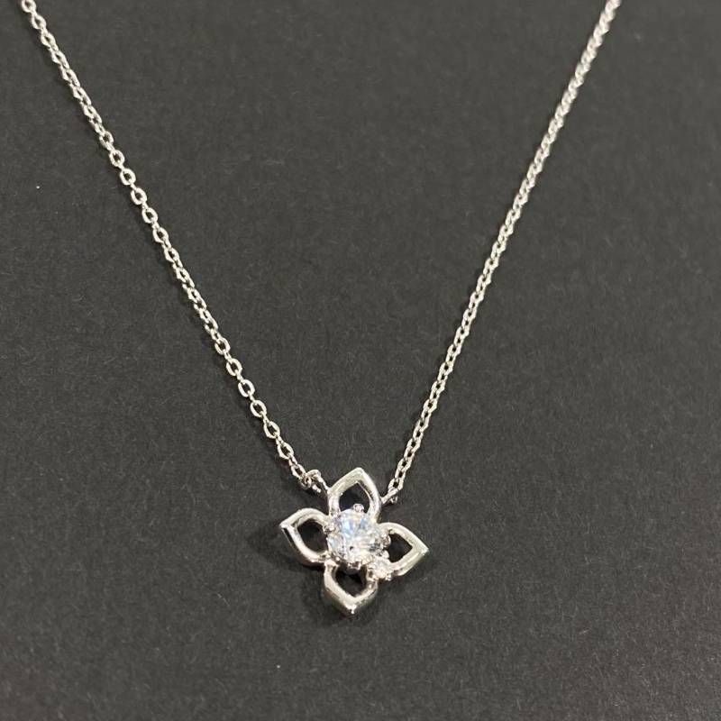 canal4℃ カナルヨンドシー ネックレス フラワーモチーフ シルバー 