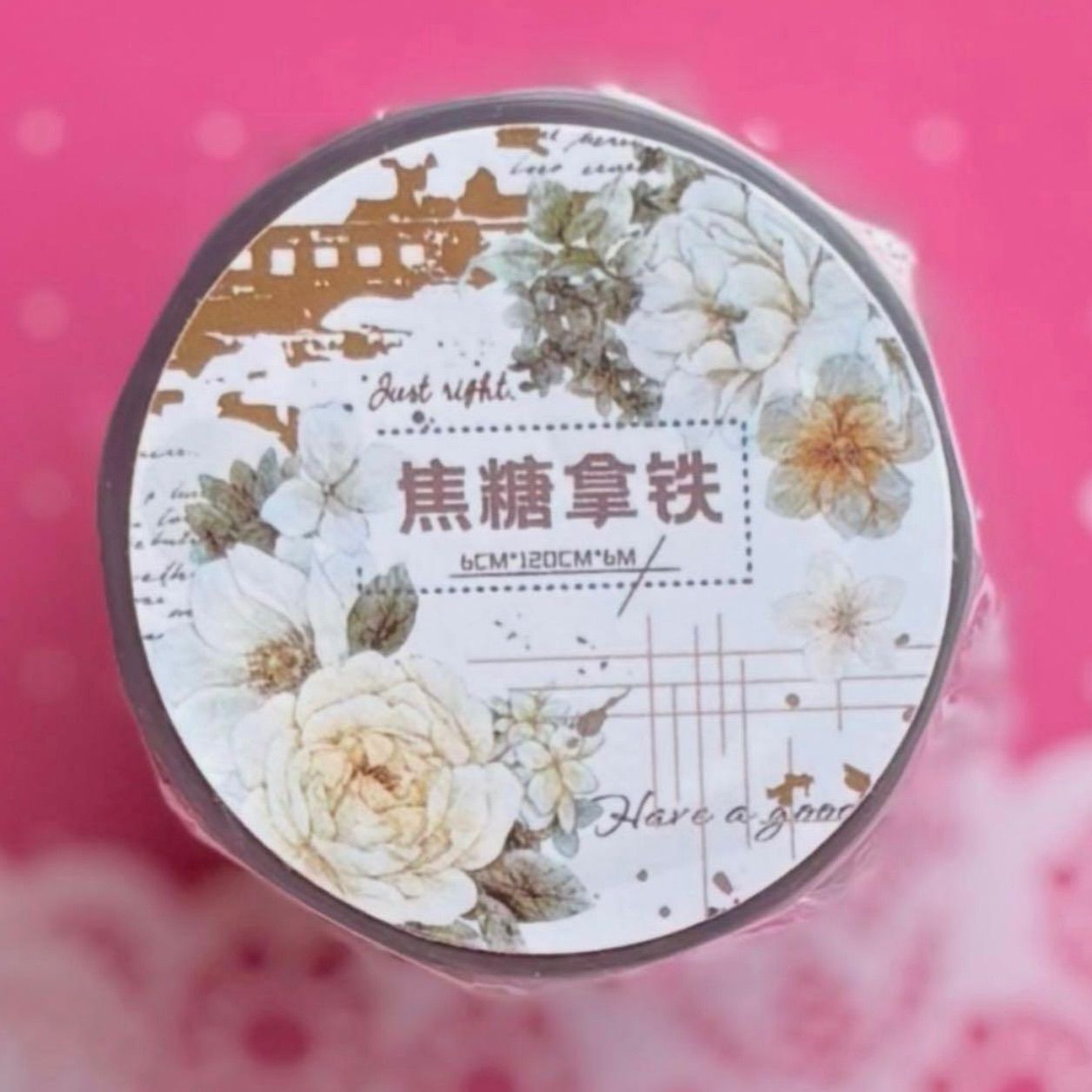 雾面 PET 6cm×6m 风语花眠 海外マスキングテープ 雾面 PET 6cm×6m 风语花眠 海外マスキングテープ