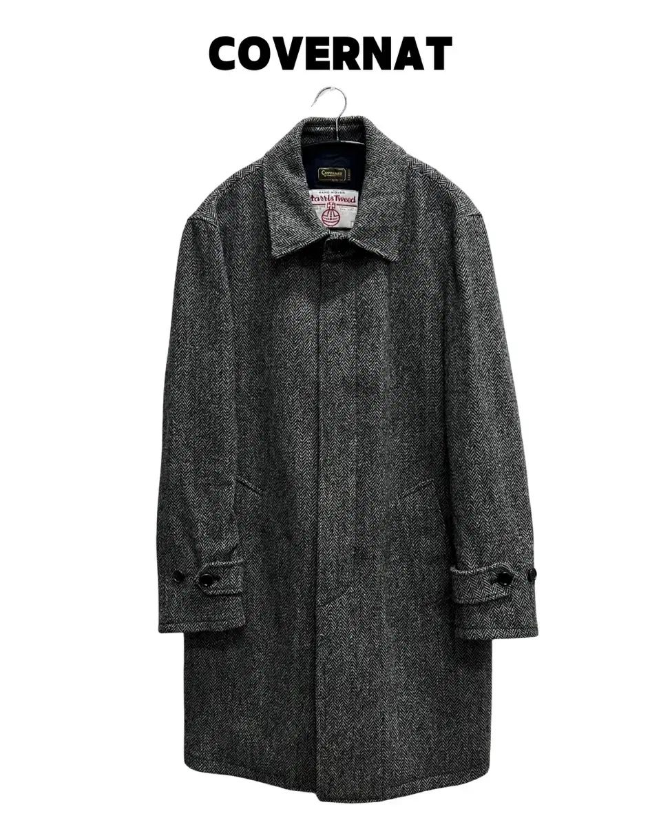 ハリスツイード ロングコート ヘリンボーン グレー 2XL 相当 HARRIS TWEED（ハリスツイード） ×FREAK'S STORE フリークスストア