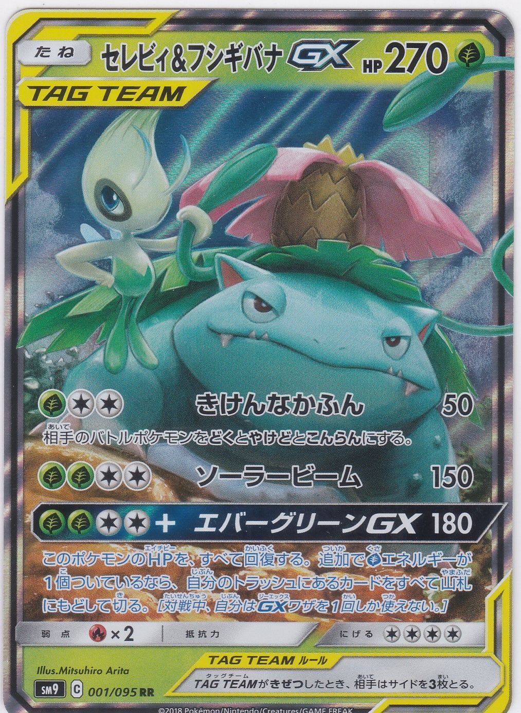 セレビィ＆フシギバナGX RR SM9 タッグボルト ポケモンカードゲーム