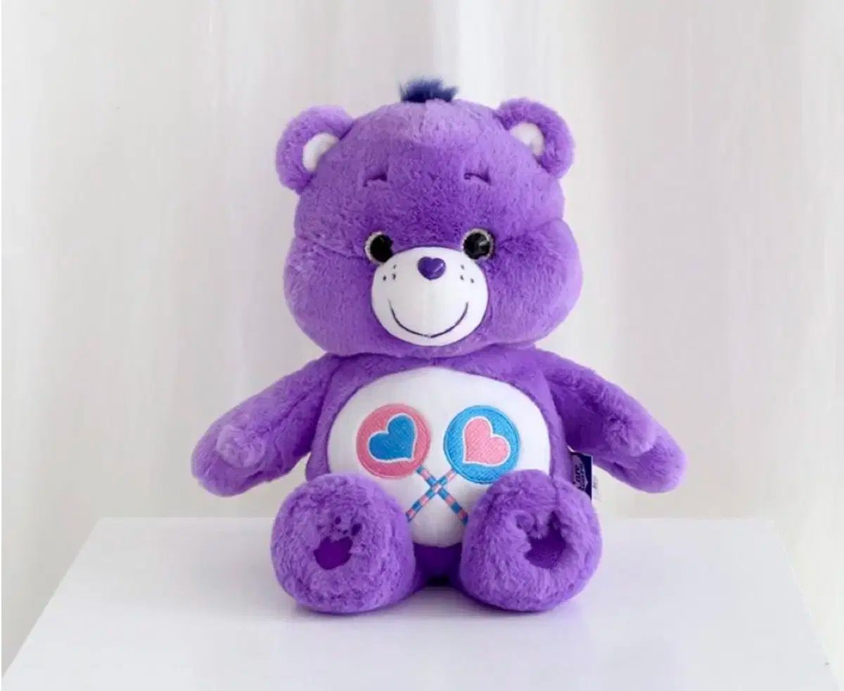 新品 ケアベア シェアベア 27cm 紫 ぬいぐるみ - メルカリ