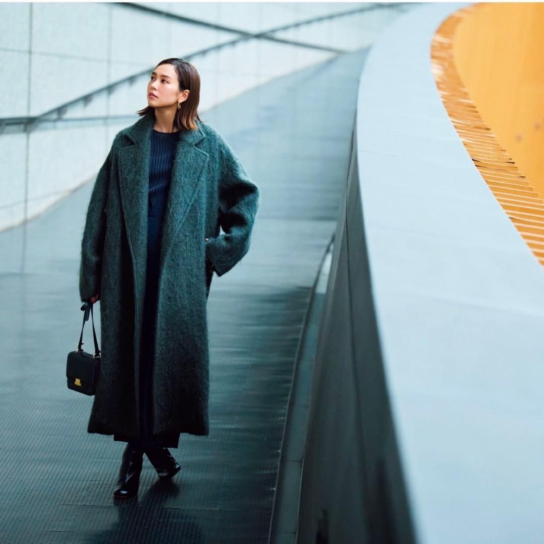 haunt ダークグリーン シャギー ロングコート 未使用級 HAUNT モヘヤ シャギーコート グレーグリーン - メルカリ