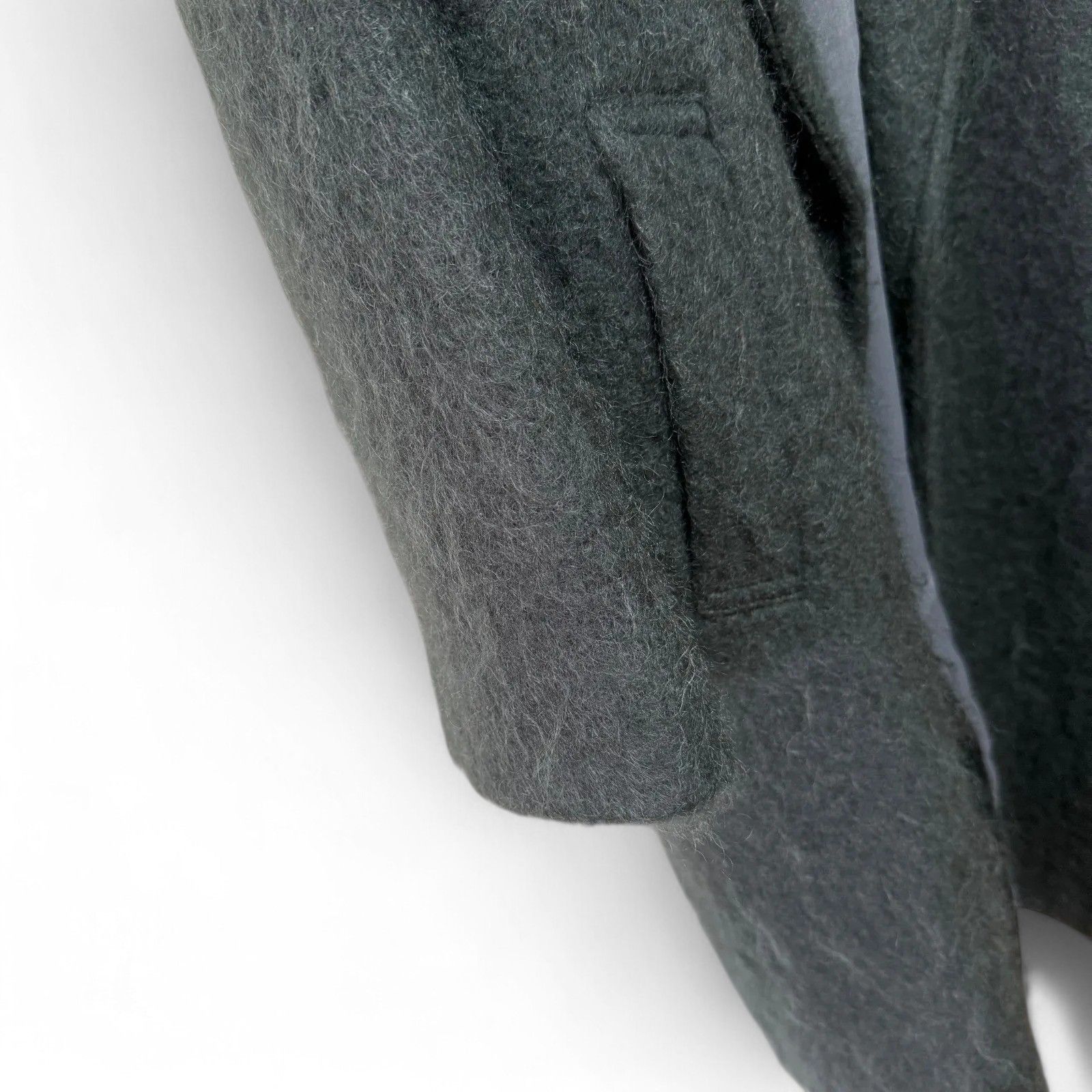 未使用級 HAUNT モヘヤ シャギーコート グレーグリーン - メルカリ