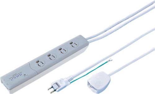 SANWA SUPPLY TAP-BBSW4 ブロードバンドタップ 公式通販 : 美的生活 TAP-BBSW4ブロードバンドタップ（4個口）ADSL回線と電源をダブル Qoo10] サンワサプライ 医用接地プラグ付き電源タップ 3P 4個