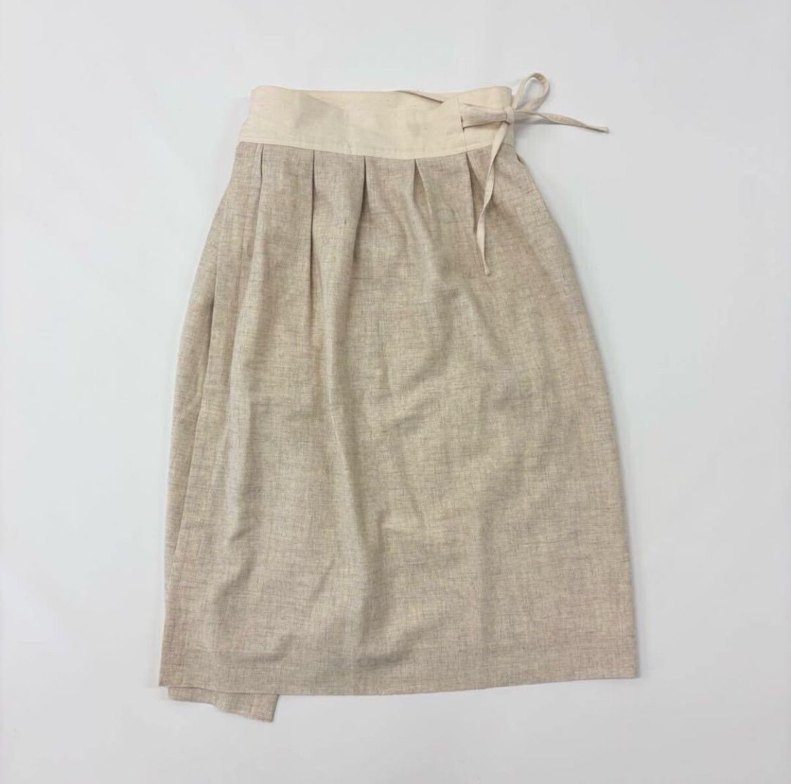 えみおわす　ラップスカート えみおわす シルク x ウール ラップ スカート 巻き SKIRT サイズ FREE