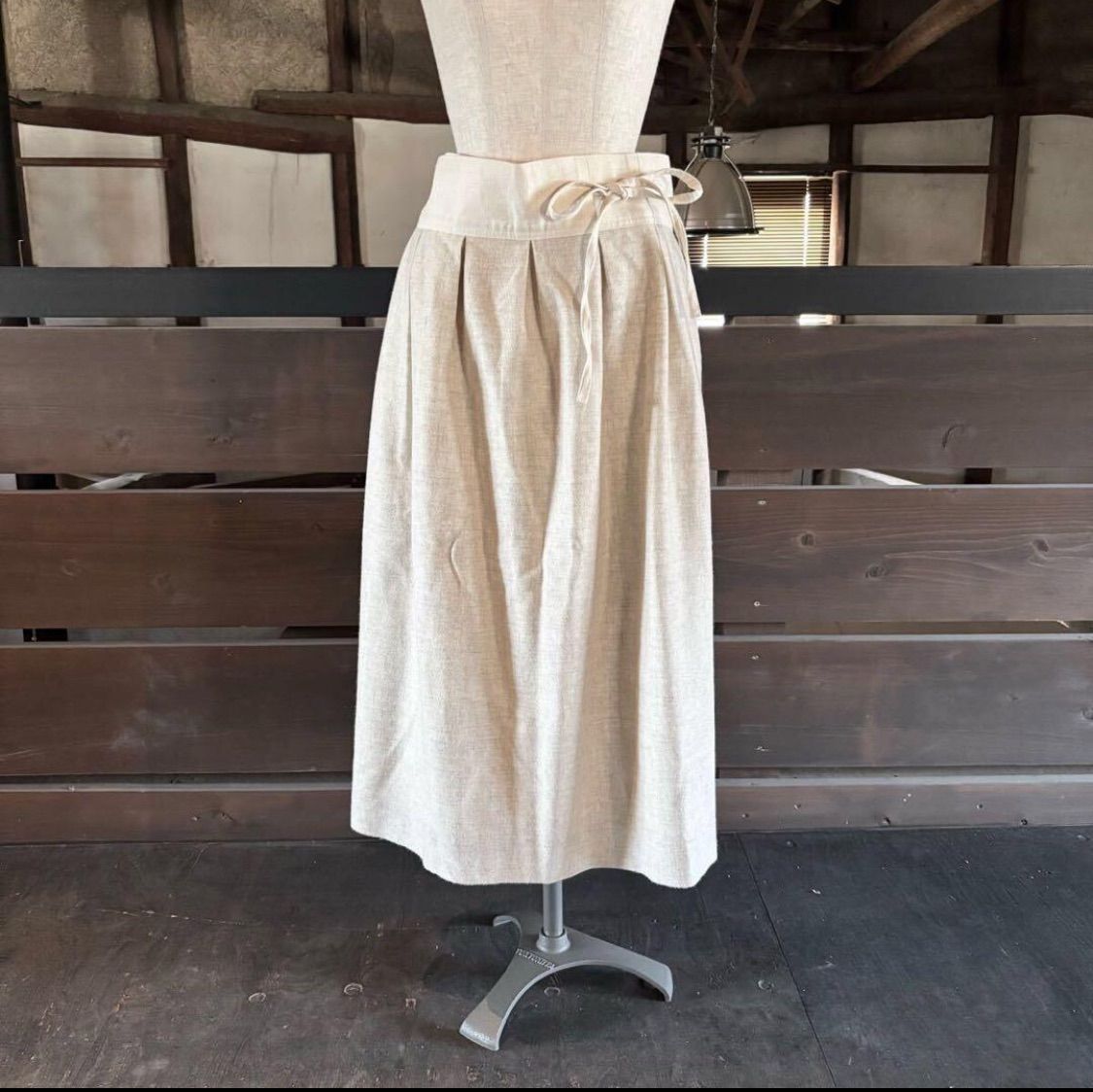 えみおわす シルク x ウール ラップ スカート 巻き SKIRT サイズ FREE