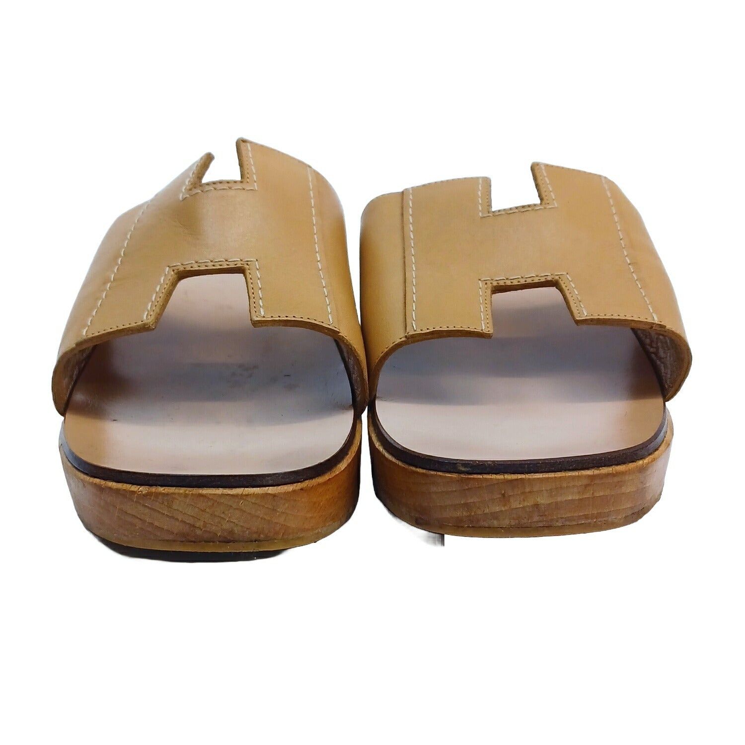 HERMES エルメス サンダル 35 ケブラールH ウッドソール - メルカリ