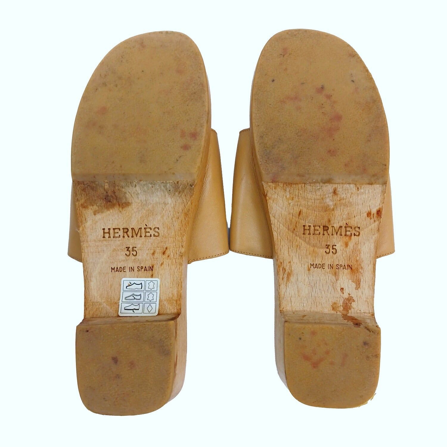 HERMES エルメス サンダル 35 ケブラールH ウッドソール - メルカリ