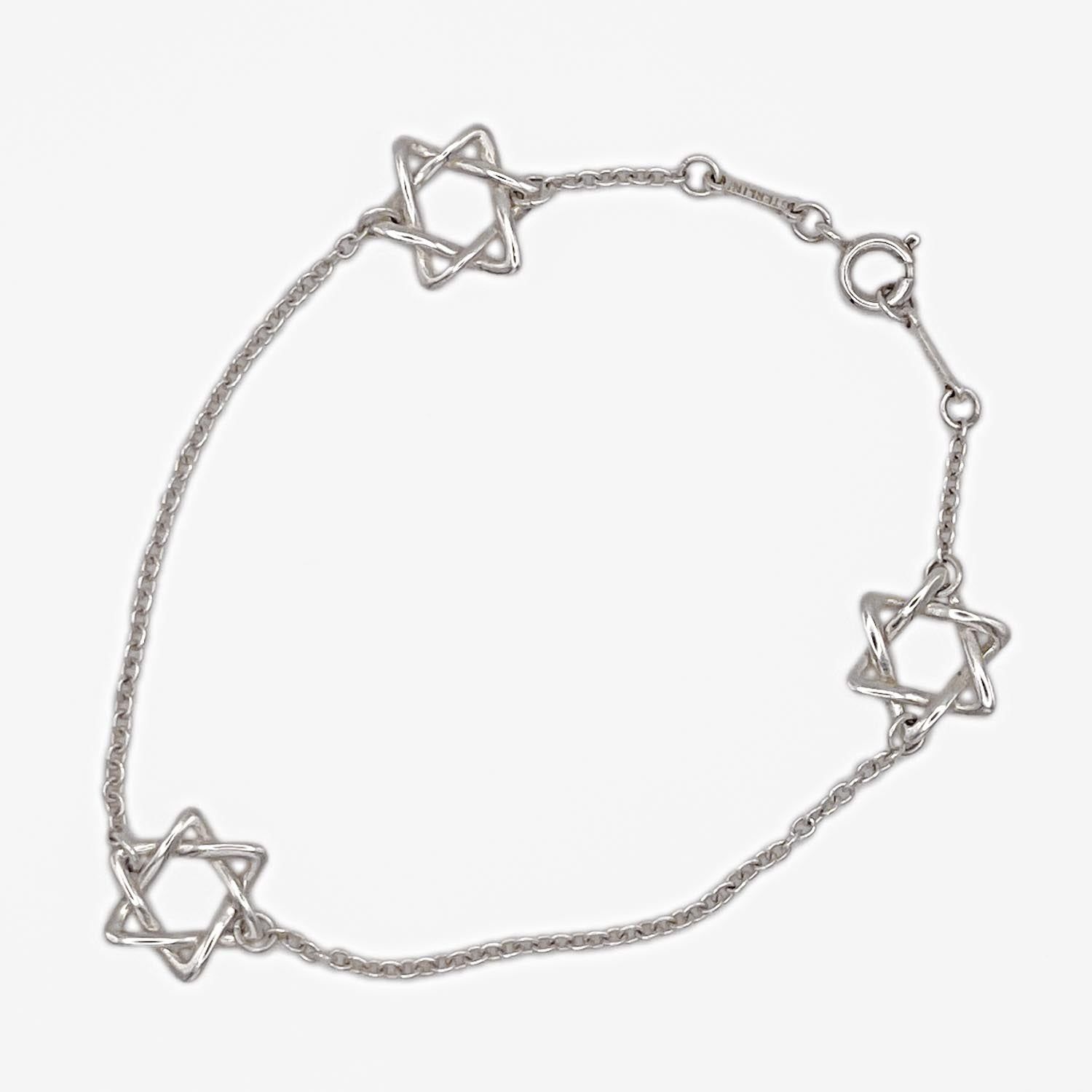 ティファニー シルバー ブレスレット スターオブダビデ トリプル SV925 Tiffany&Co. ティファニー スターオブダビデ 3P ブレスレット SV925